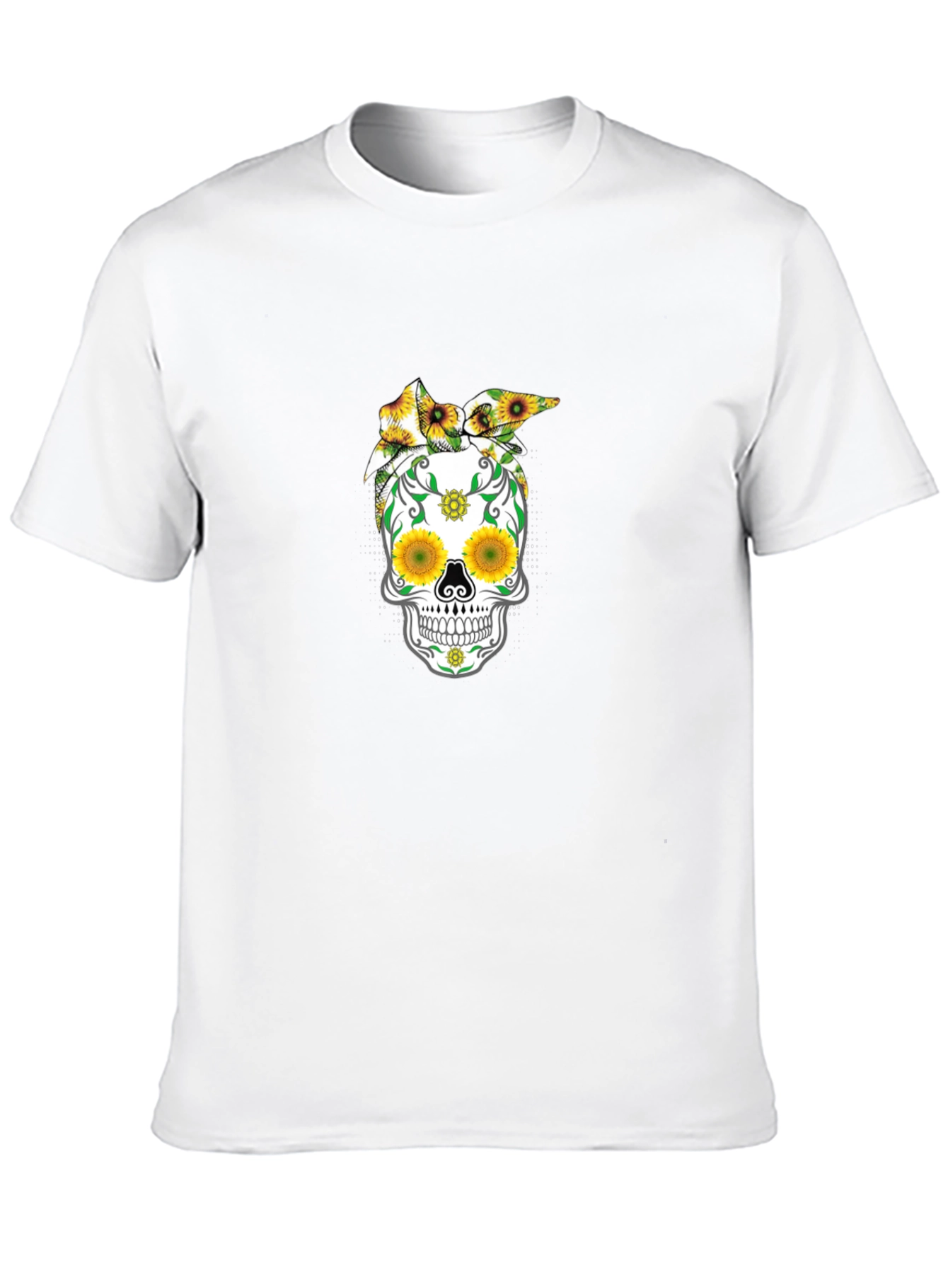 Sunflower Skull Graphic T-Shirt