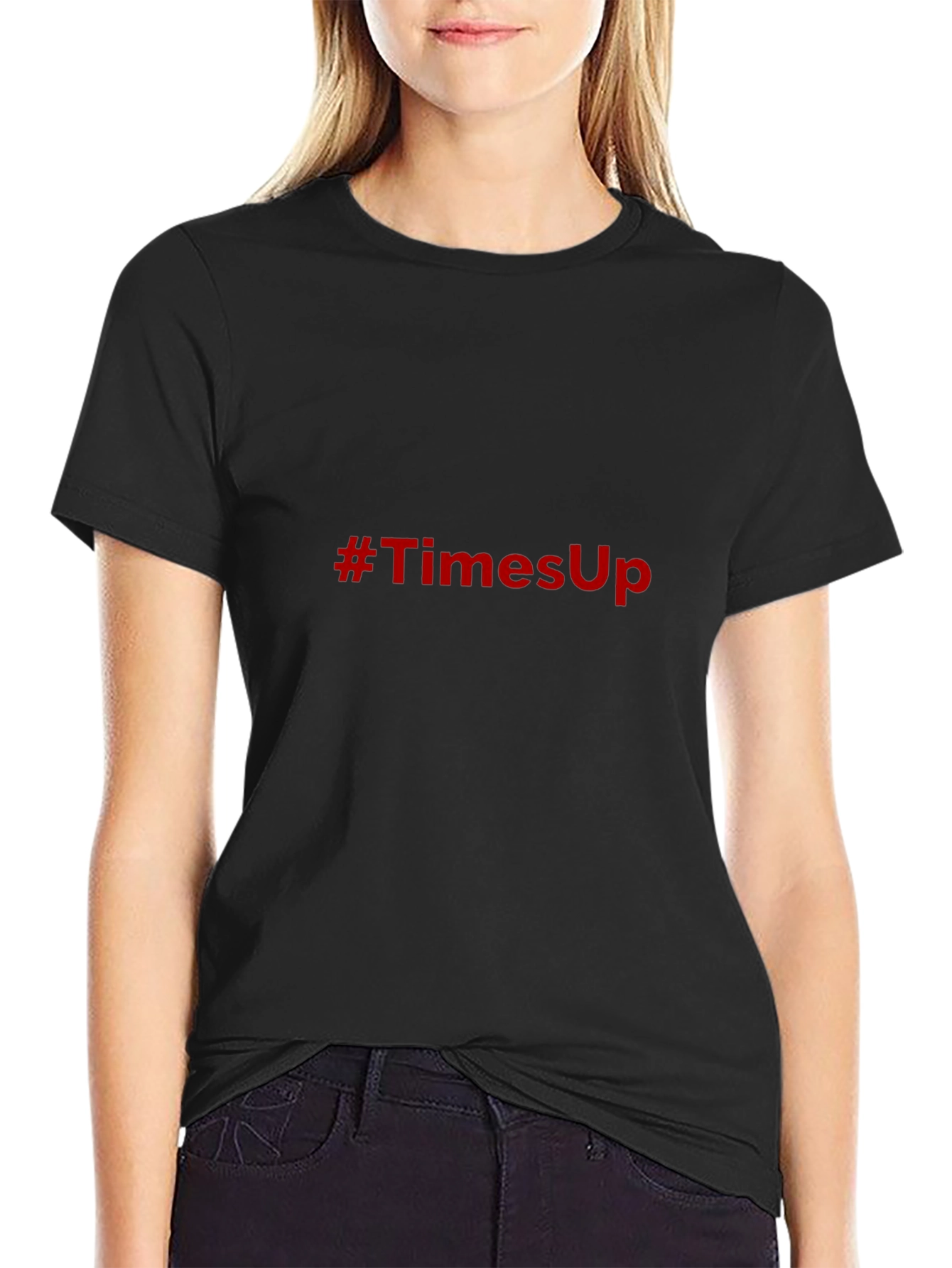 Times Up Graphic Tee - Mens Black Crew Neck