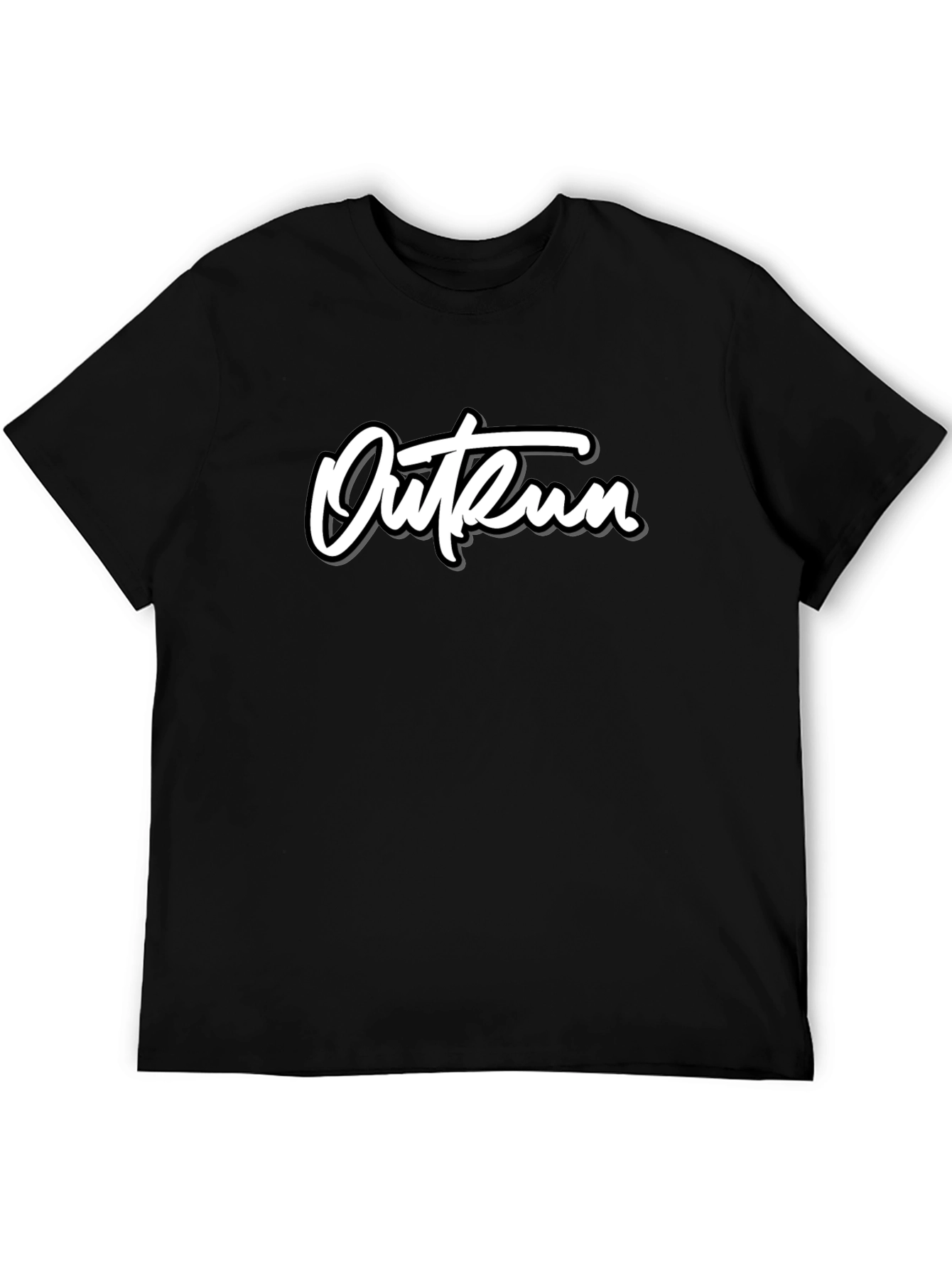 Outrun Graphic Tee - Black Short Sleeve Shirt