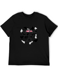 Cow Print T-Shirt with Floral Crown