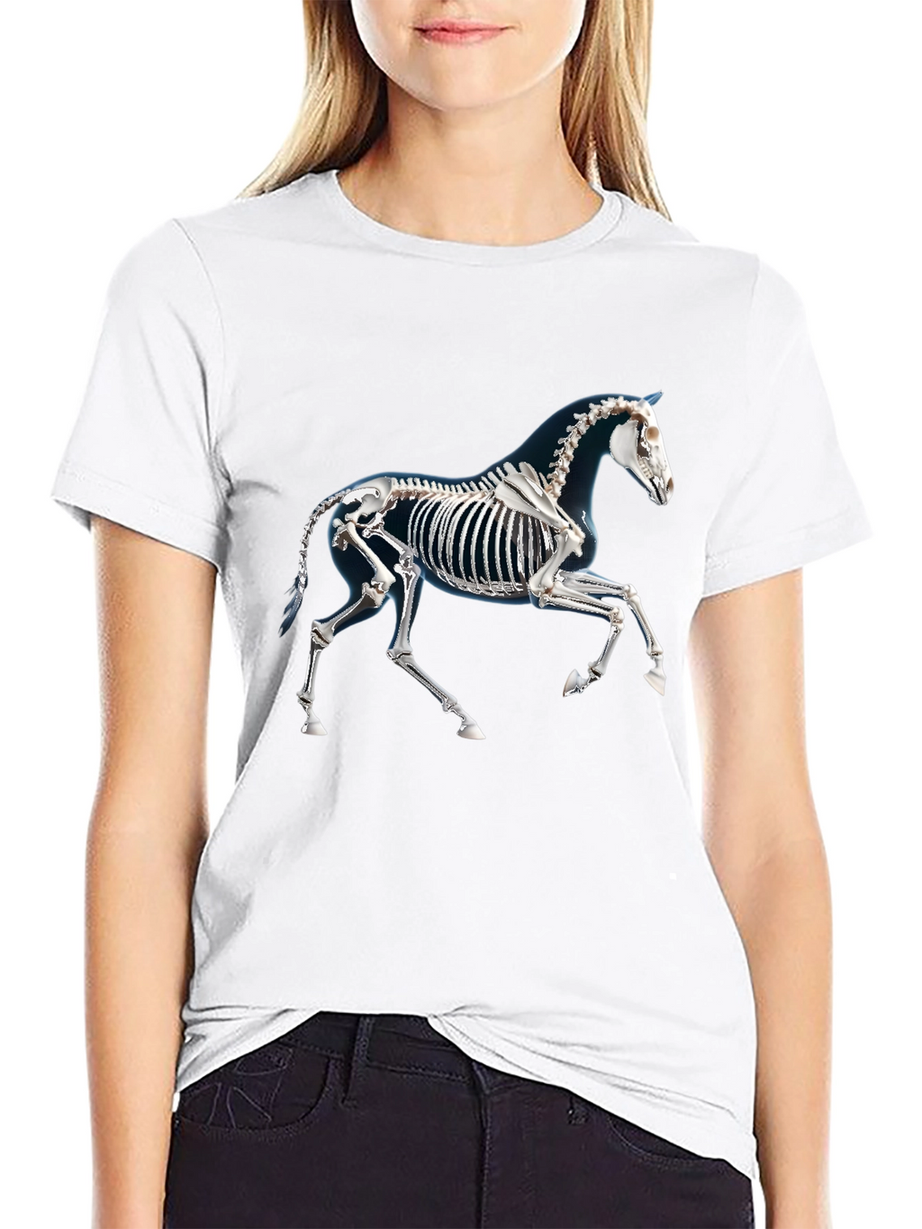 Horse Skeleton Graphic T-Shirt