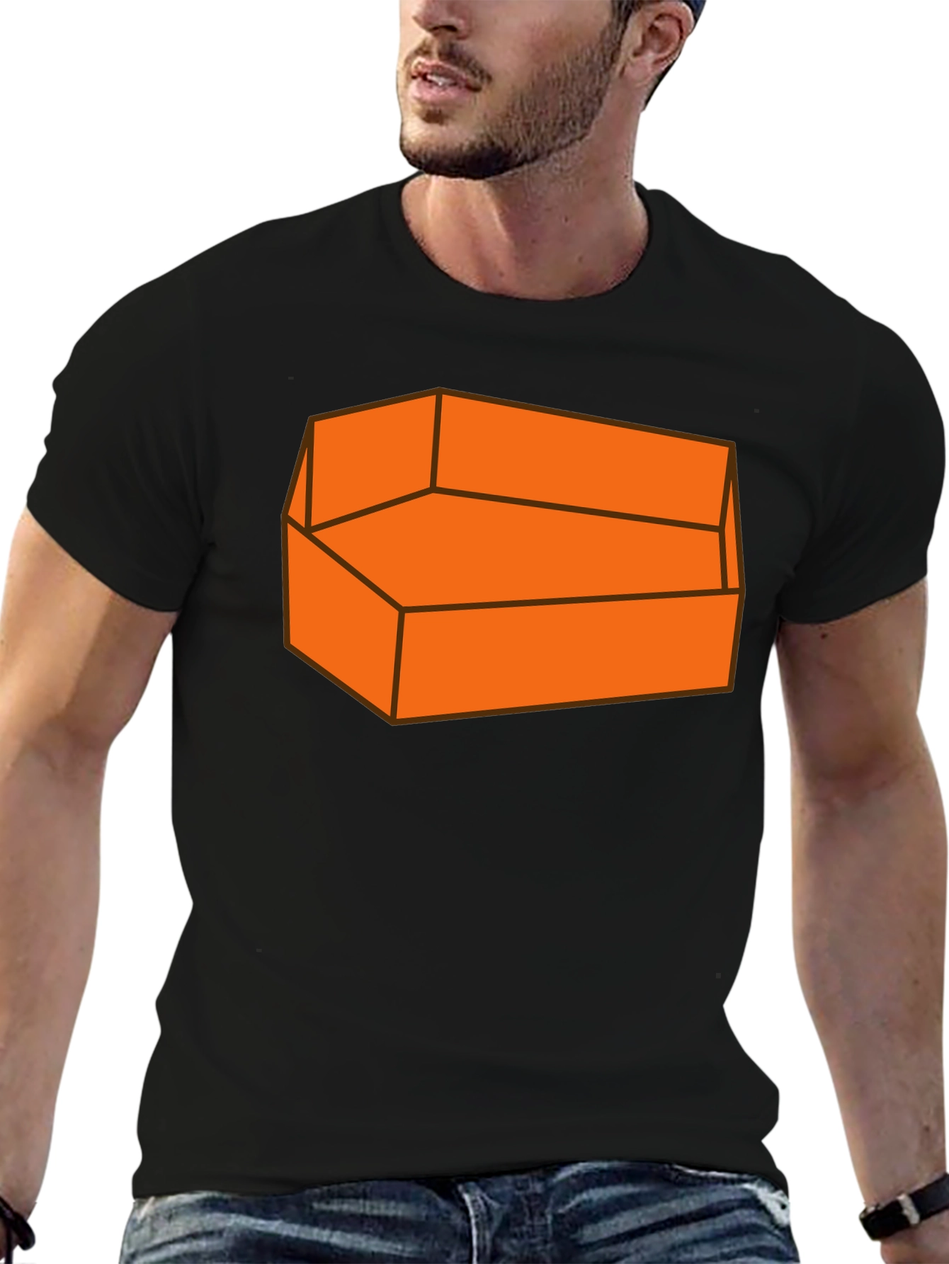 Orange Couch T-Shirt - Comfortable Graphic Tee