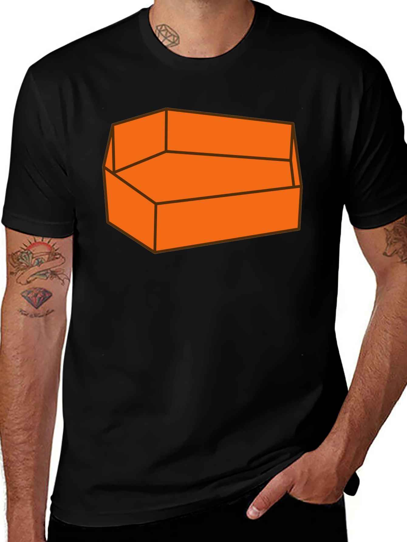 Orange Couch T-Shirt - Comfortable Graphic Tee