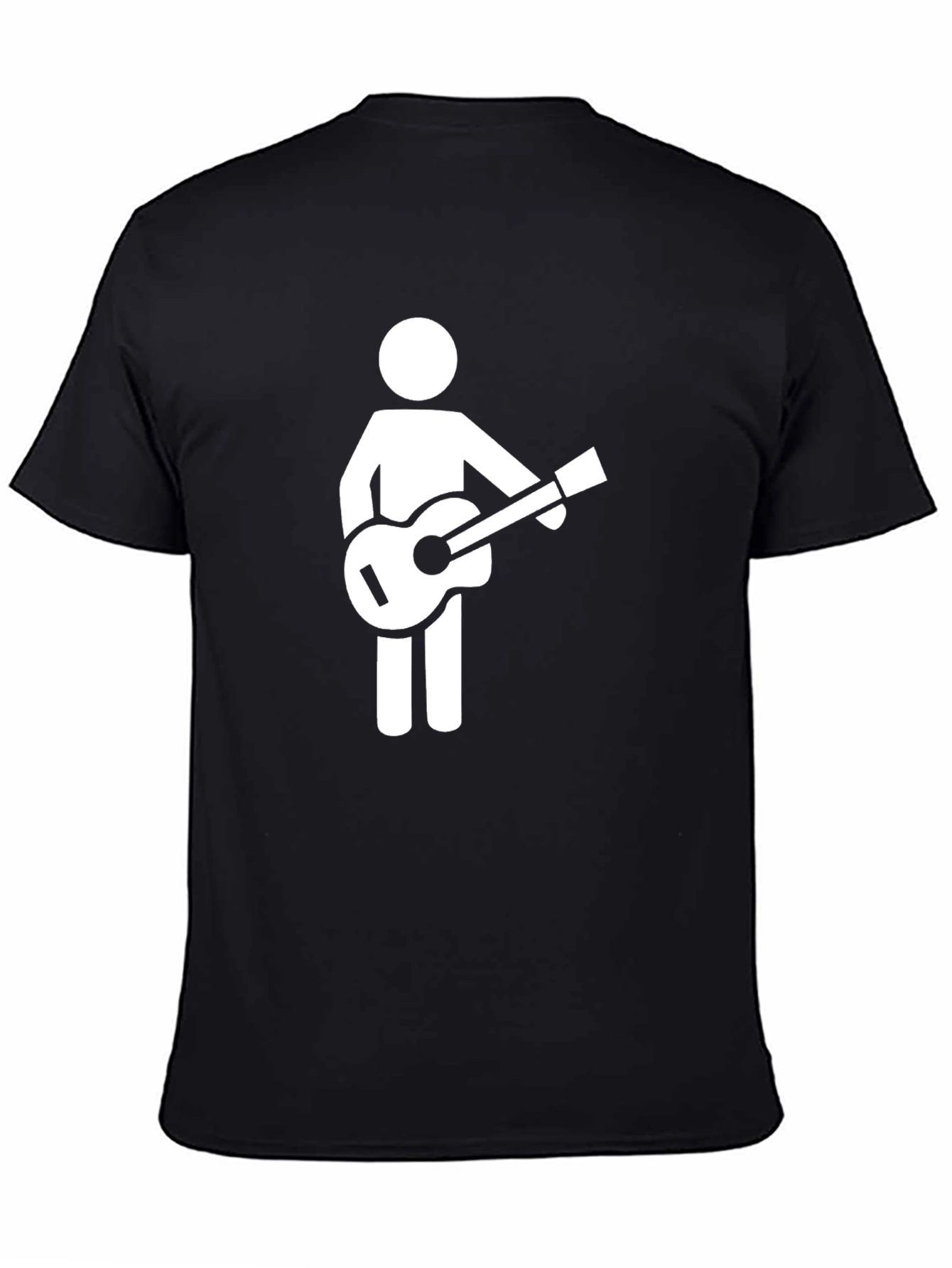 Guitar Player Graphic T-Shirt - Black