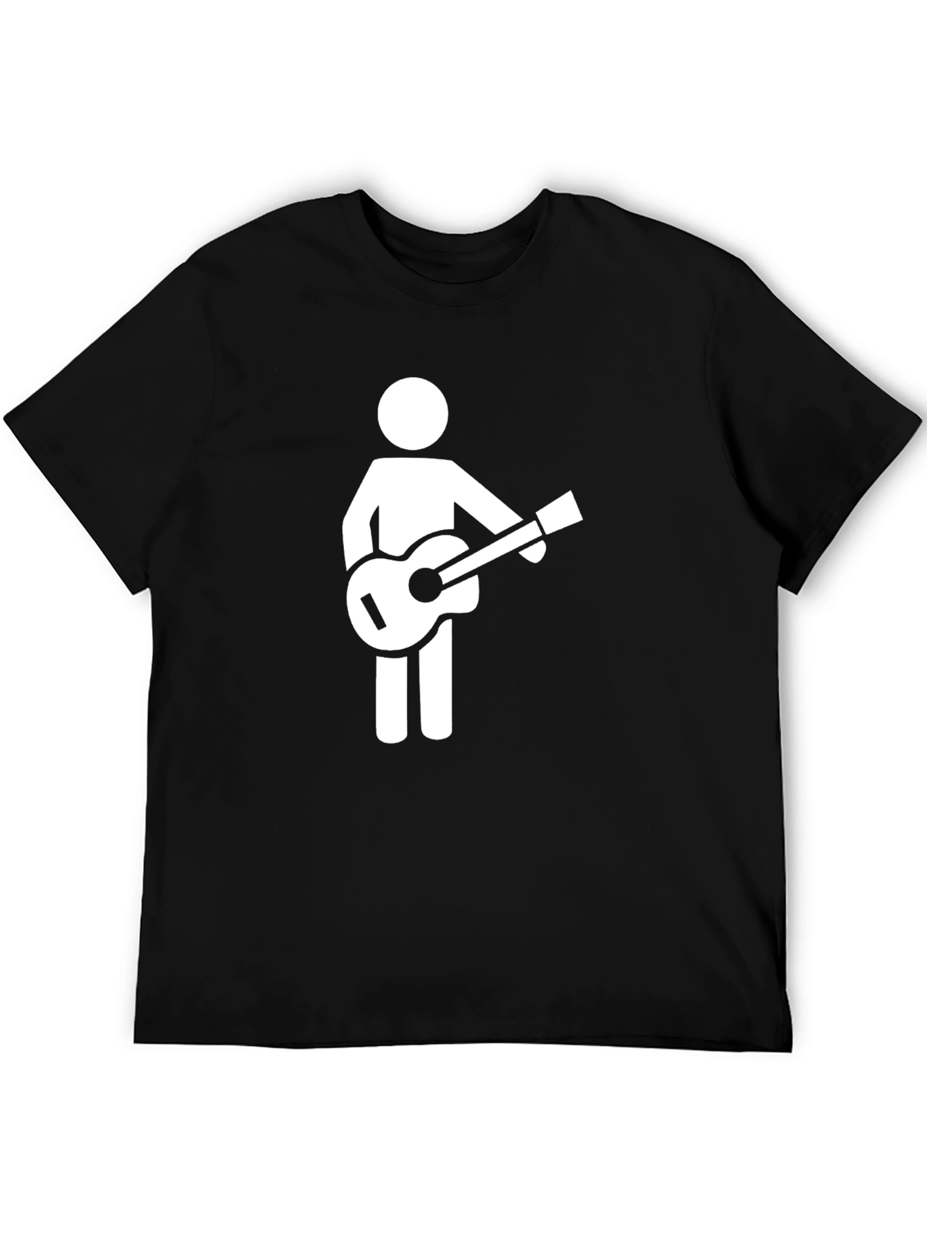 Guitar Player Graphic T-Shirt - Black