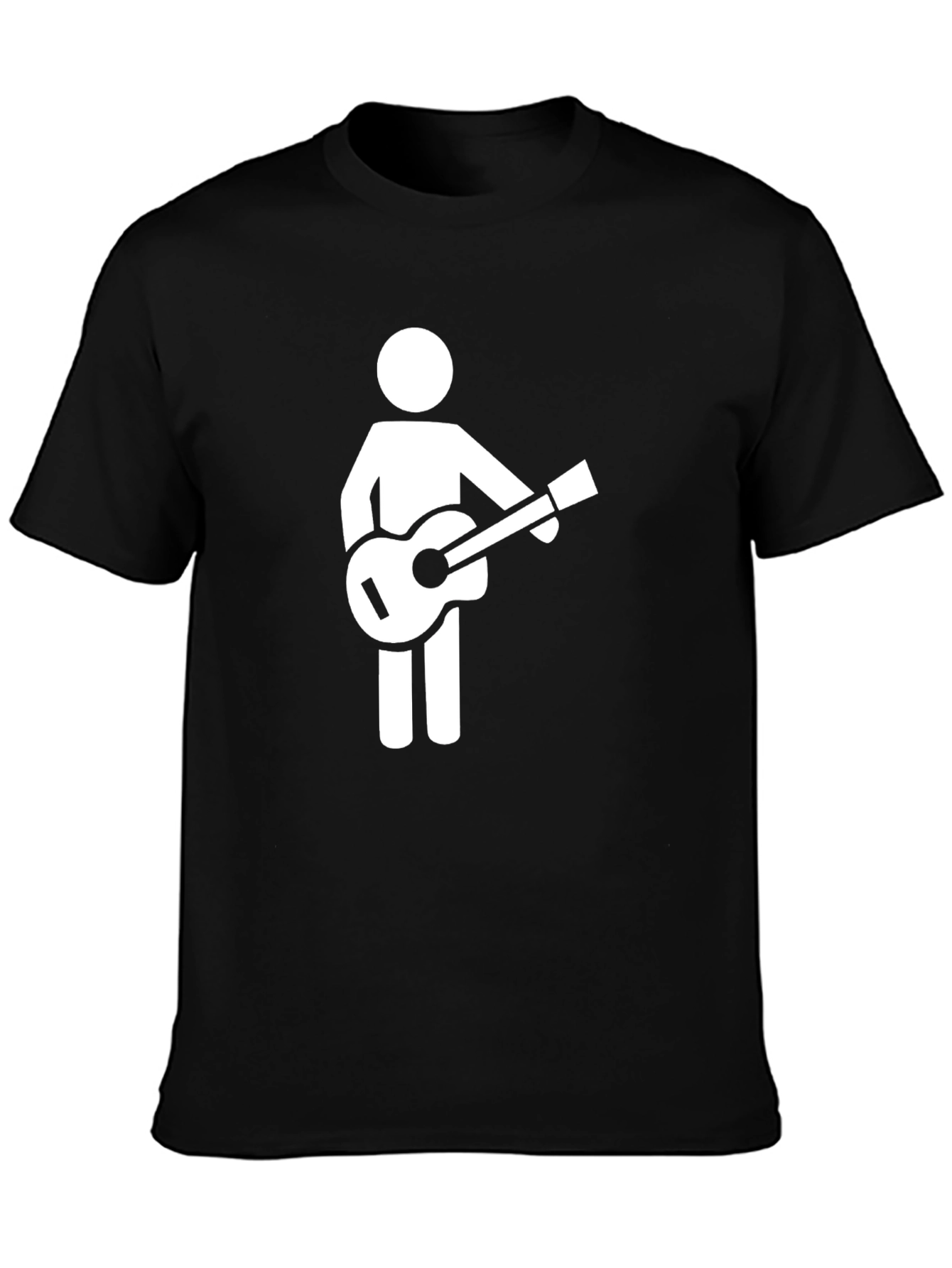 Guitar Player Graphic T-Shirt - Black