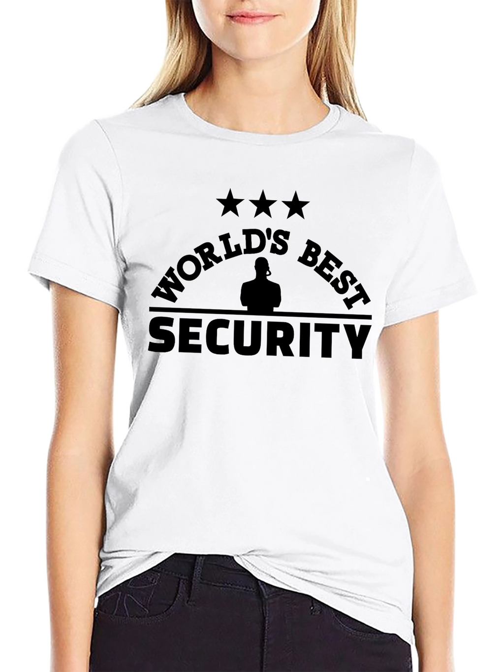 Worlds Best Security Black T-Shirt