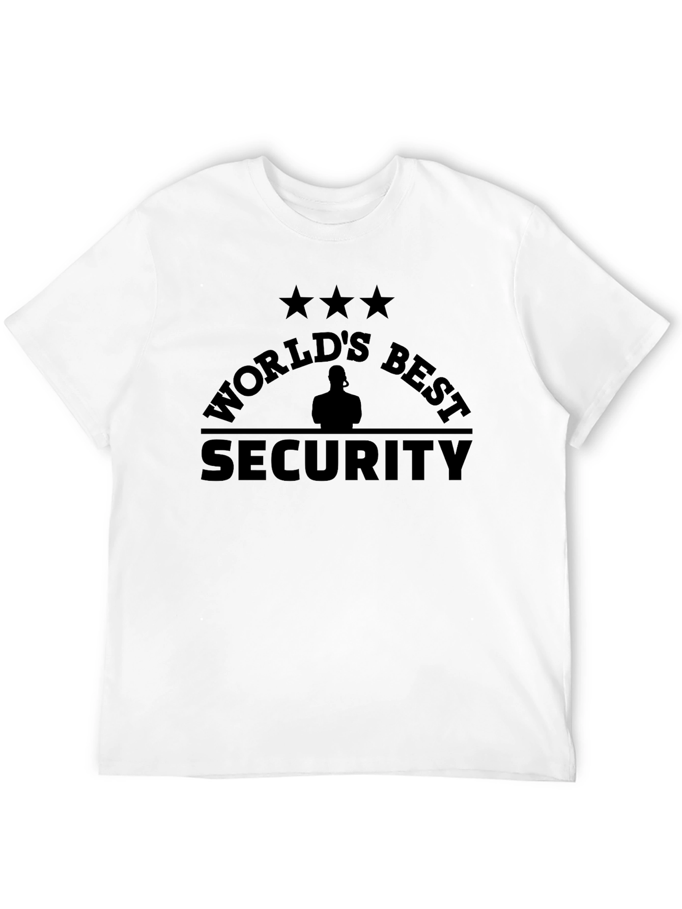 Worlds Best Security Black T-Shirt