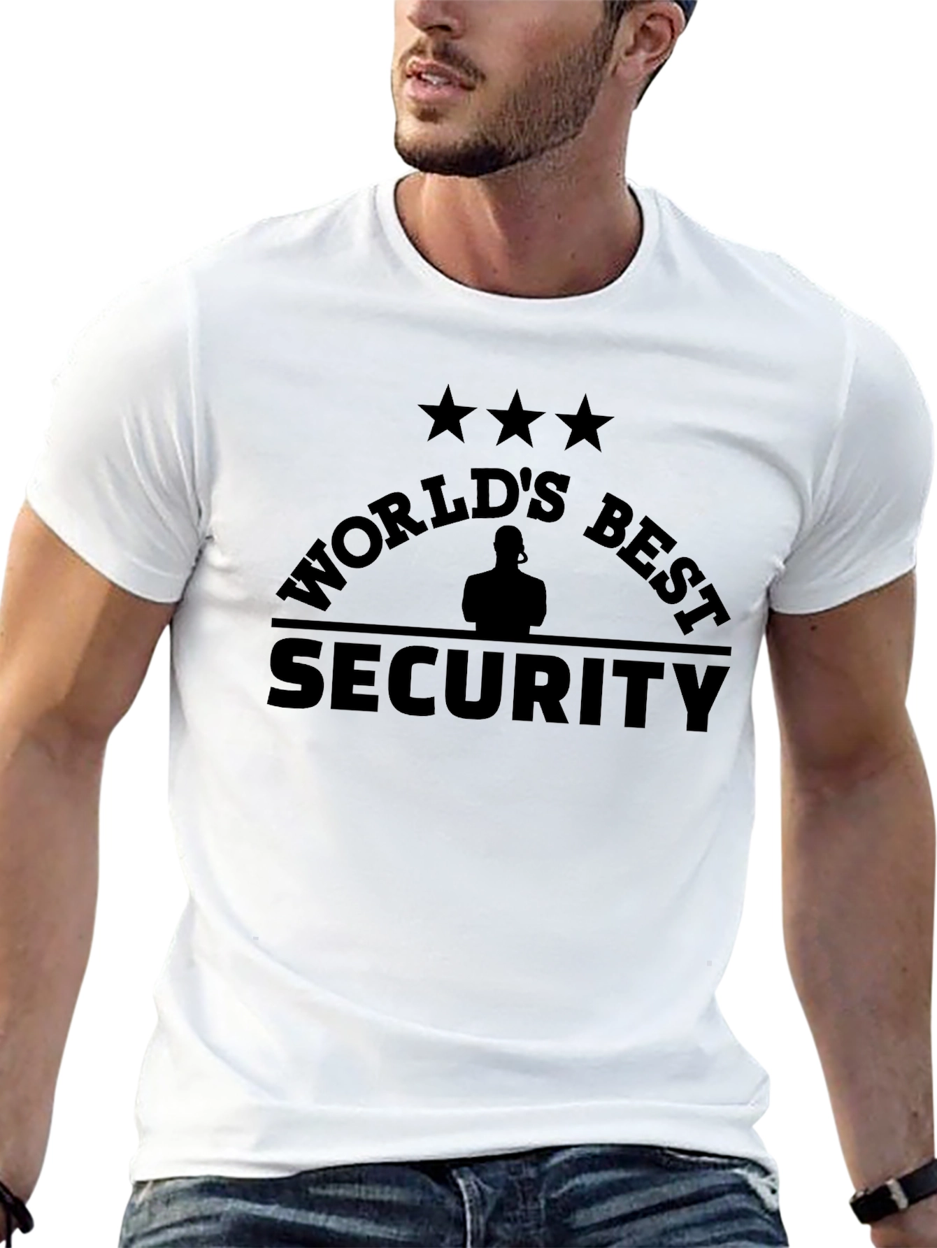 Worlds Best Security Black T-Shirt