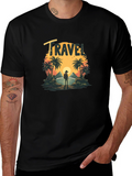 Travel T-Shirt: Tropical Island Sunset Design