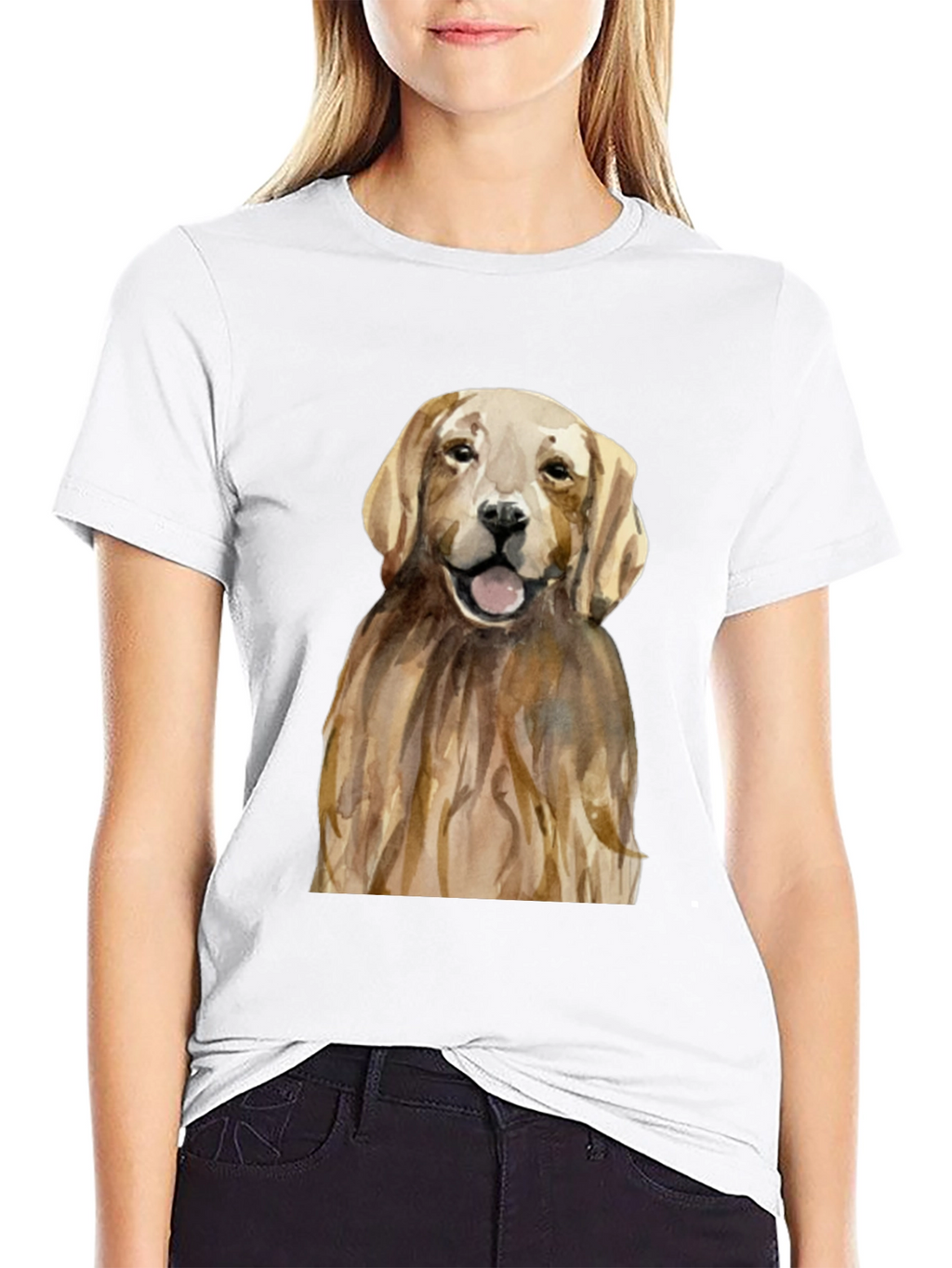 Golden Retriever Graphic Tee - Mens Black T-Shirt