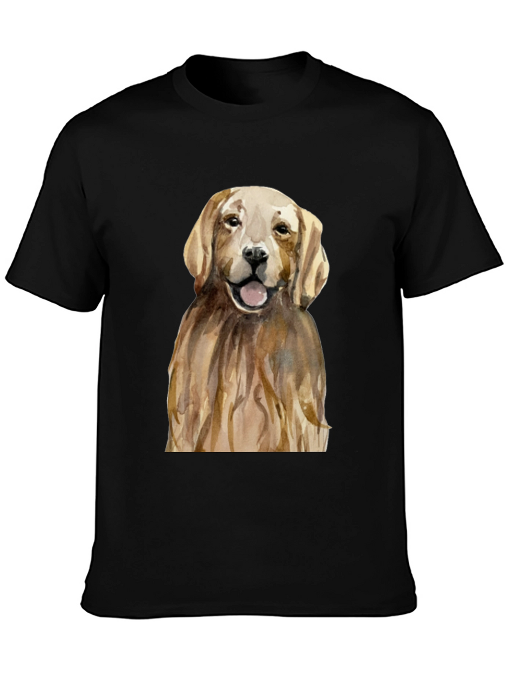 Golden Retriever Graphic Tee - Mens Black T-Shirt