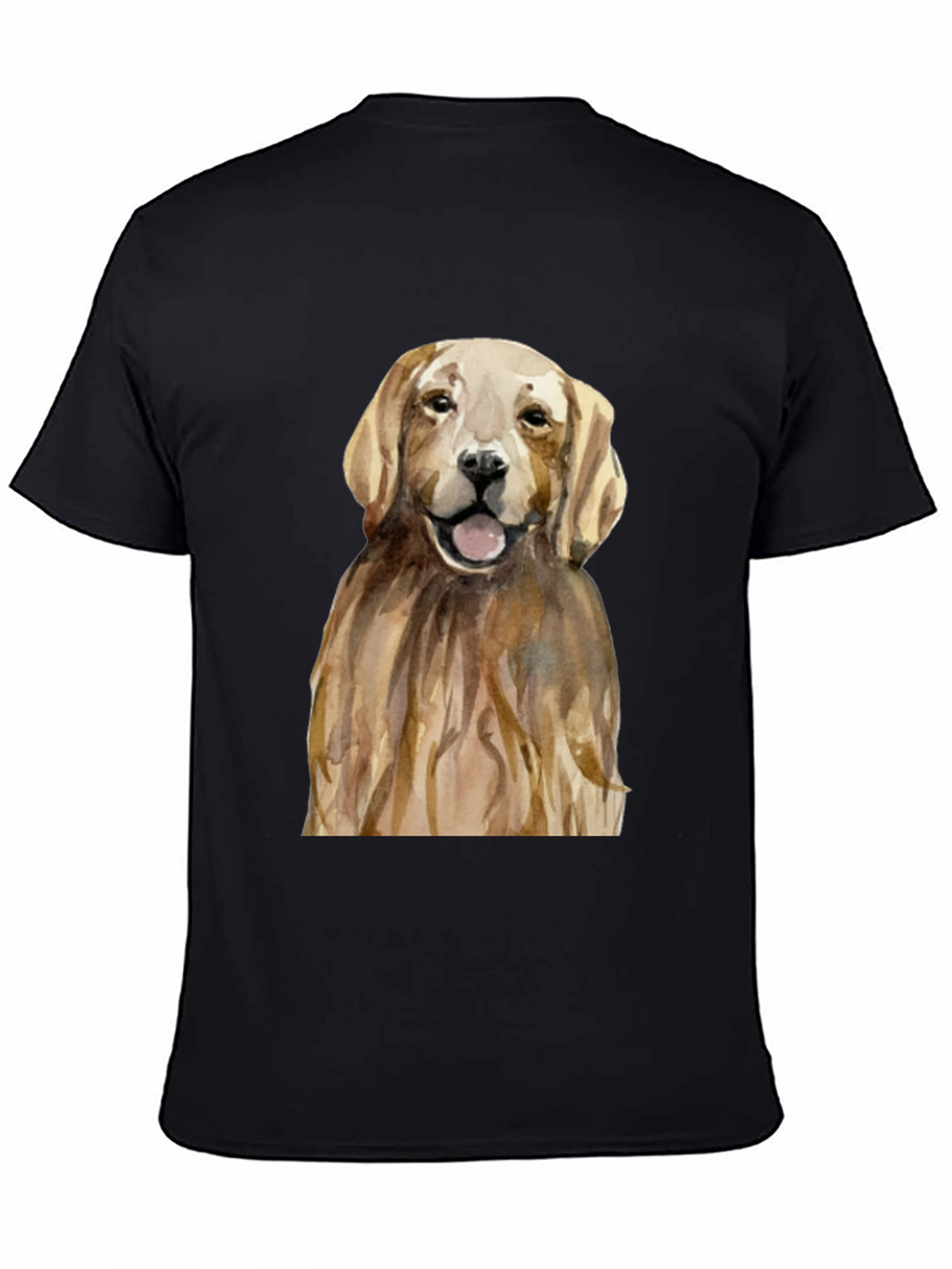 Golden Retriever Graphic Tee - Mens Black T-Shirt