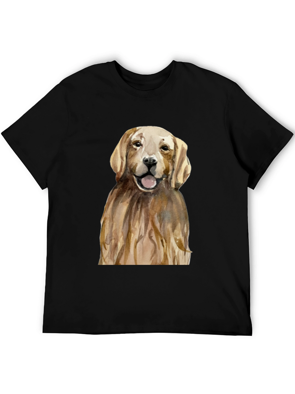 Golden Retriever Graphic Tee - Mens Black T-Shirt