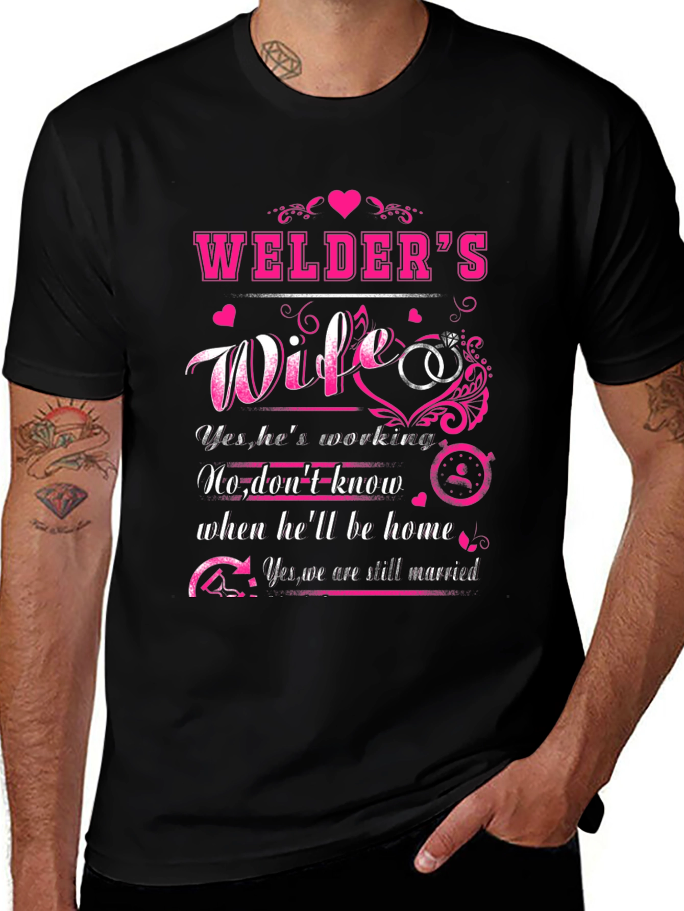 Welders Wife T-Shirt - Funny Work From Home Wife Tee