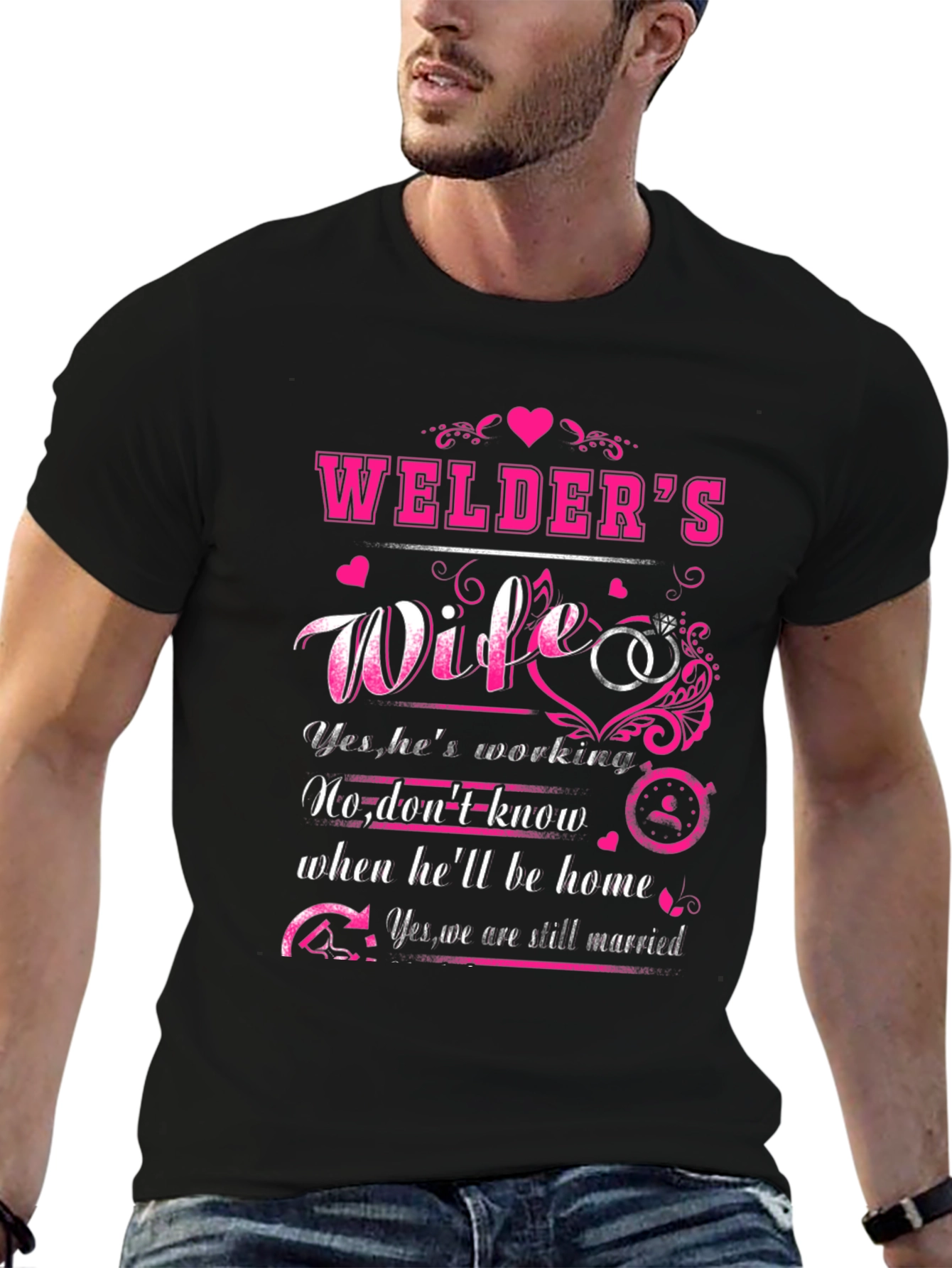 Welders Wife T-Shirt - Funny Work From Home Wife Tee