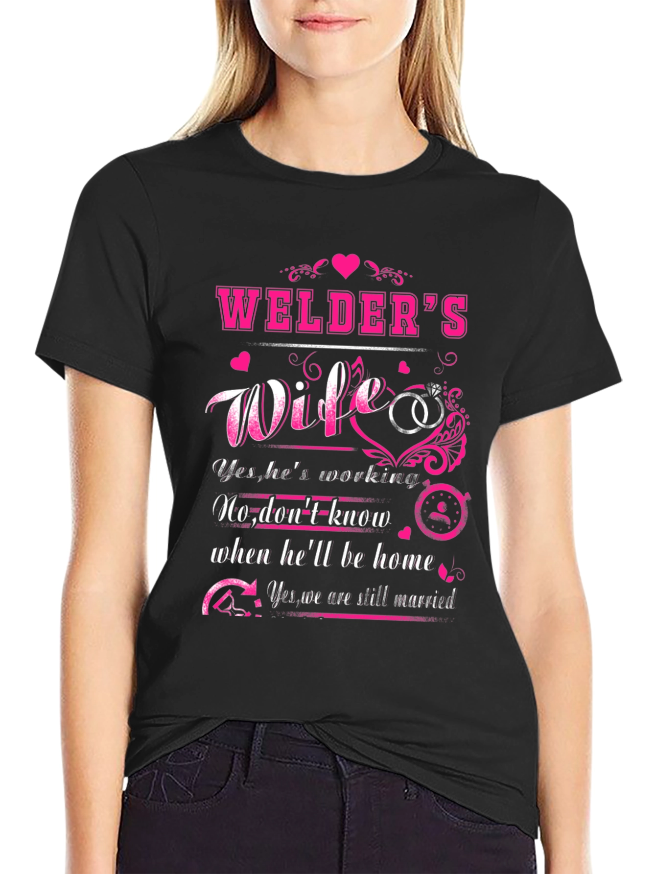 Welders Wife T-Shirt - Funny Work From Home Wife Tee