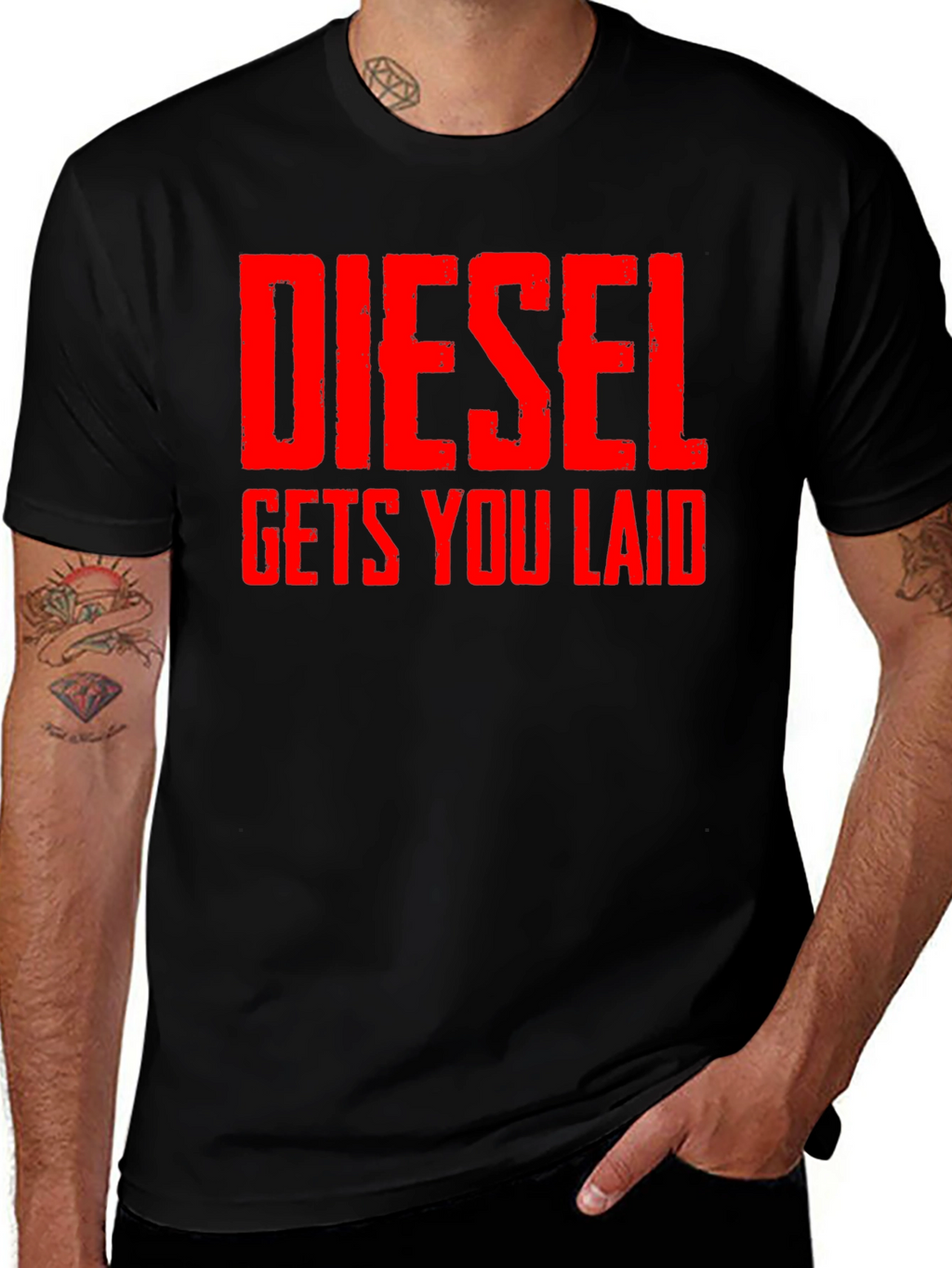 Diesel Gets You Laid T-Shirt - Bold Statement Tee