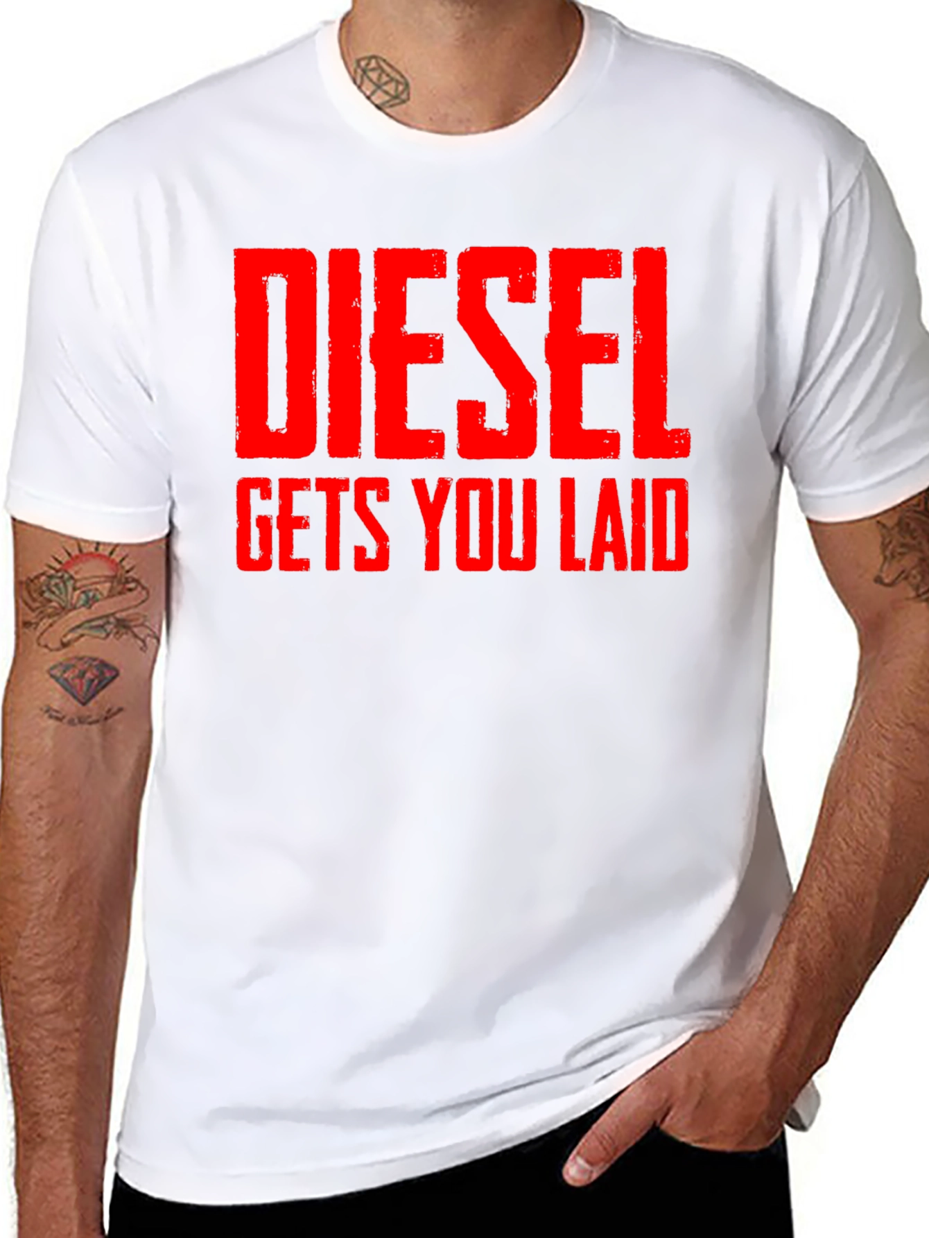 Diesel Gets You Laid T-Shirt - Bold Statement Tee