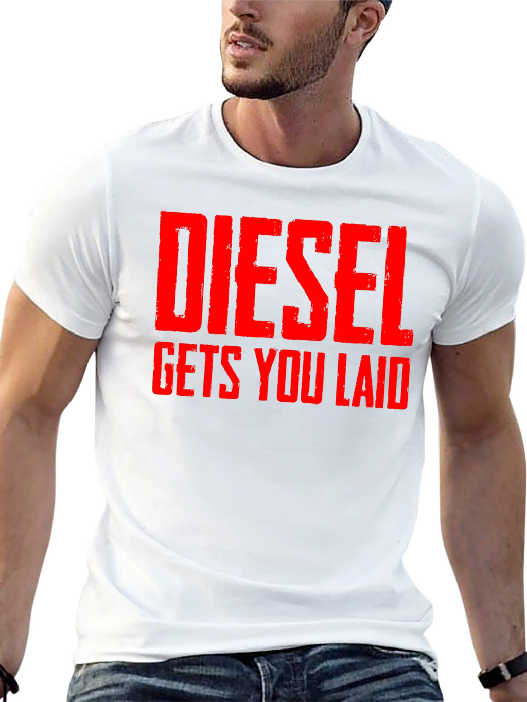 Diesel Gets You Laid T-Shirt - Bold Statement Tee