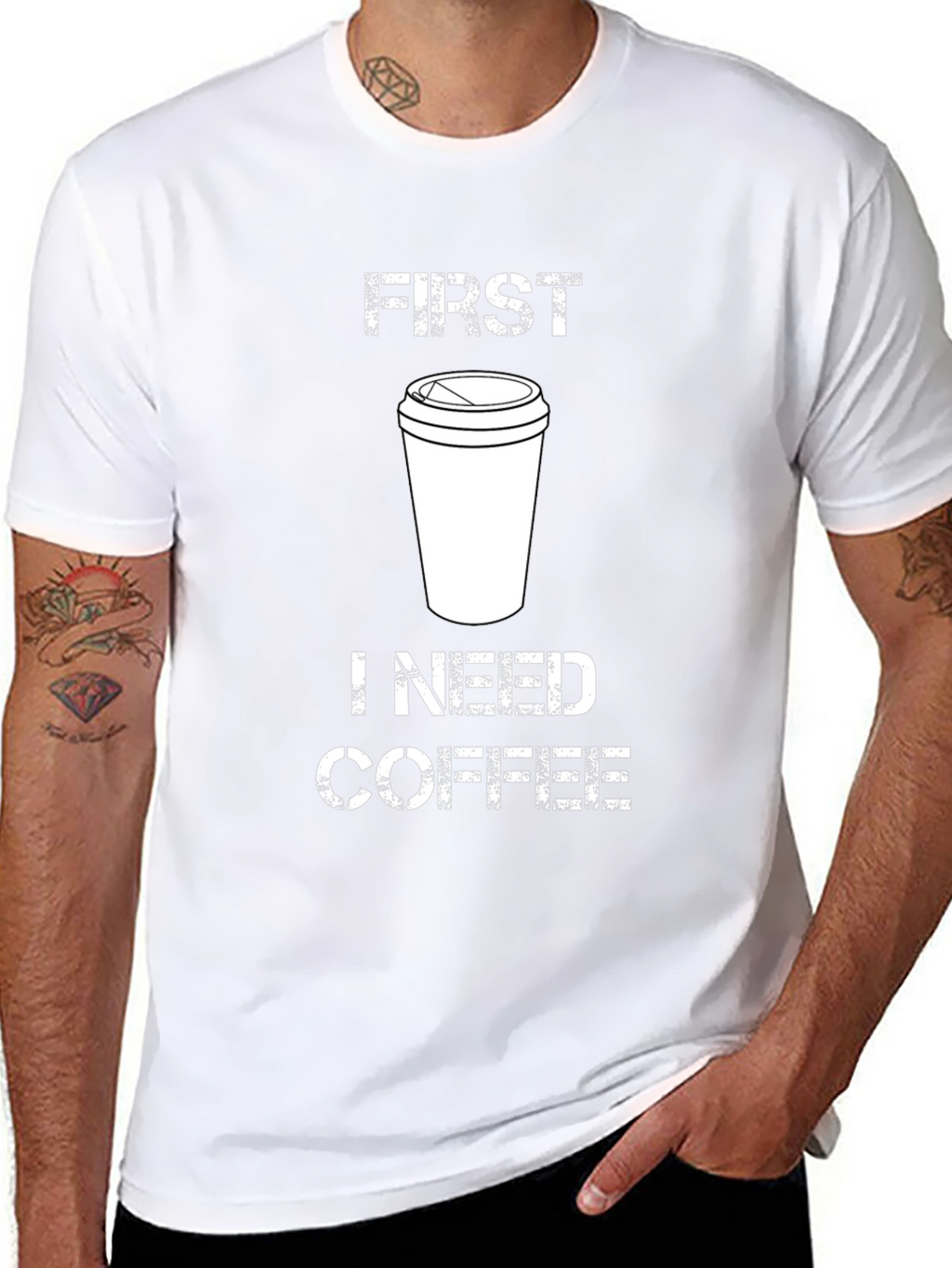 First I Need Coffee Graphic Tee