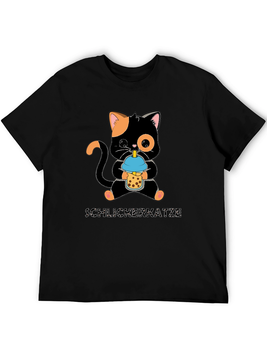 Cute Cat Bubble Tea Graphic T-Shirt