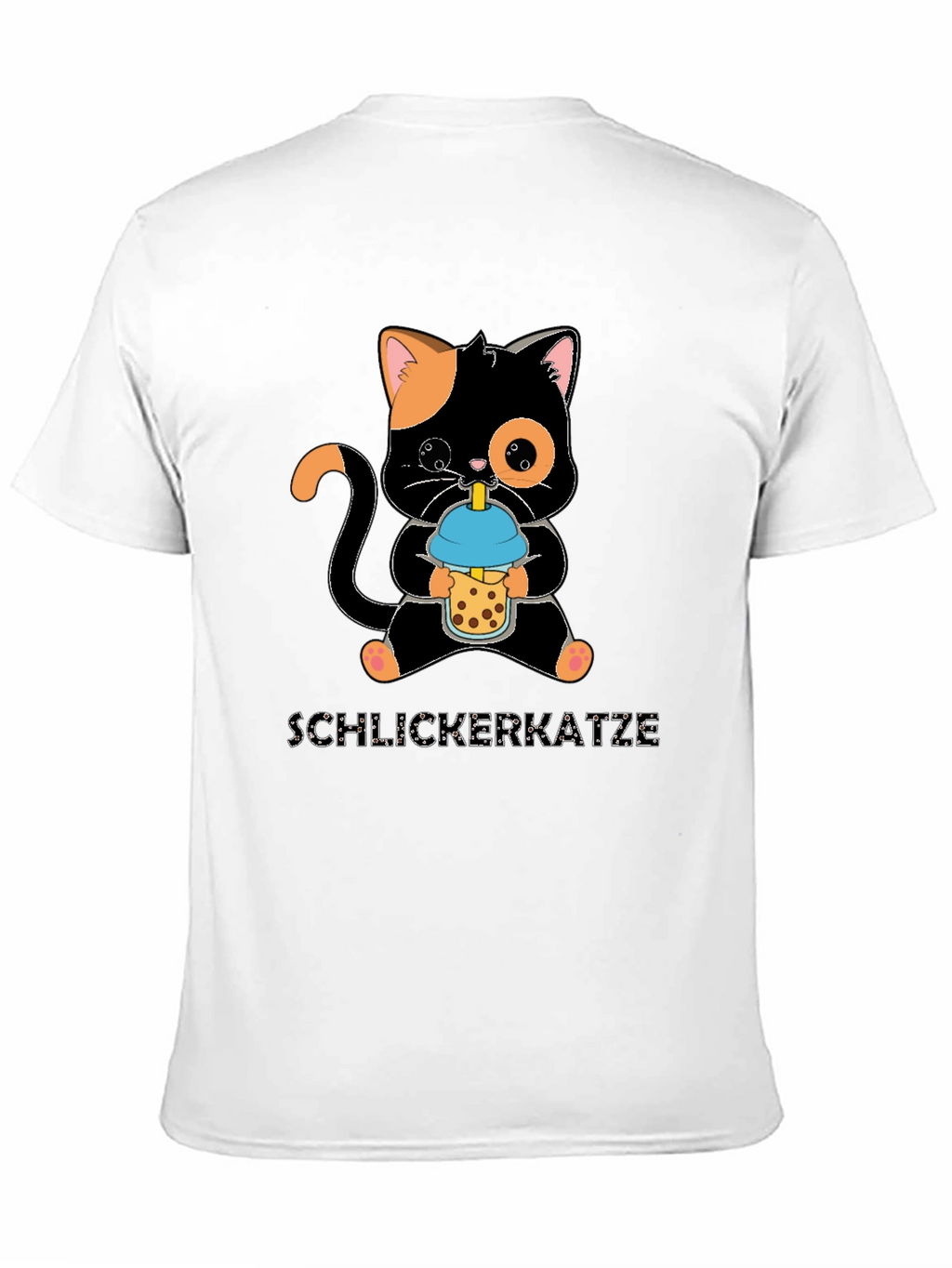 Cute Cat Bubble Tea Graphic T-Shirt