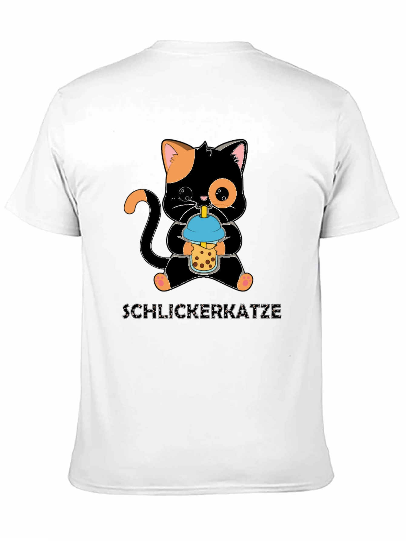 Cute Cat Bubble Tea Graphic T-Shirt