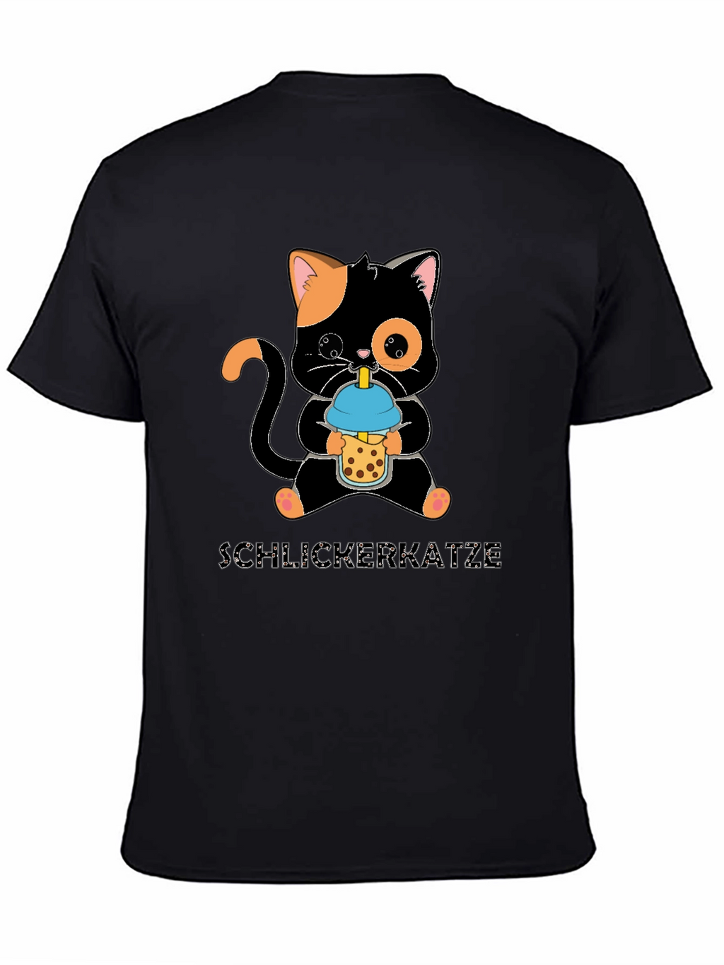Cute Cat Bubble Tea Graphic T-Shirt