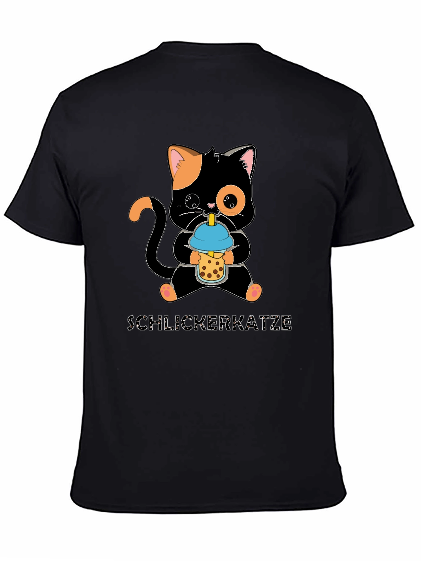 Cute Cat Bubble Tea Graphic T-Shirt