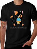 Cute Cat Bubble Tea Graphic T-Shirt