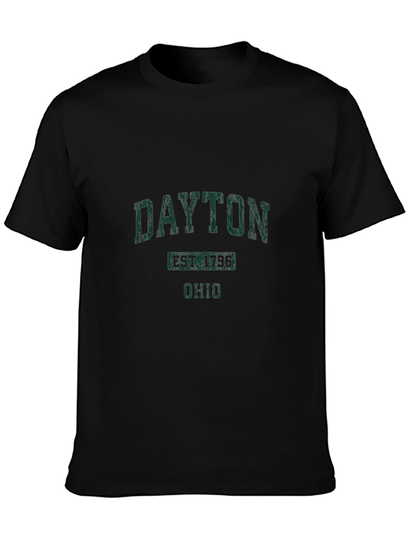 Dayton Ohio Graphic Tee - Vintage Style Black T-Shirt