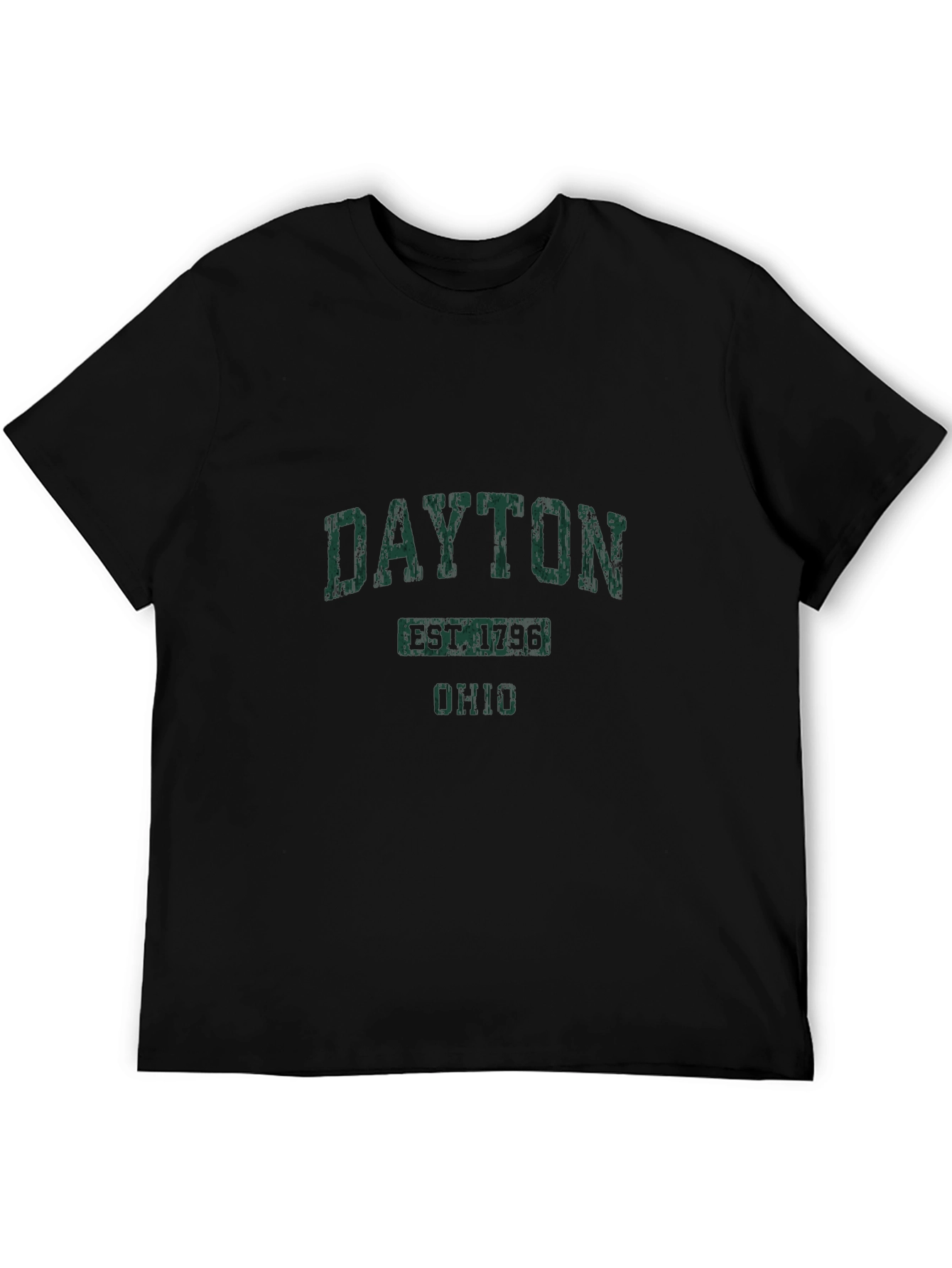 Dayton Ohio Graphic Tee - Vintage Style Black T-Shirt