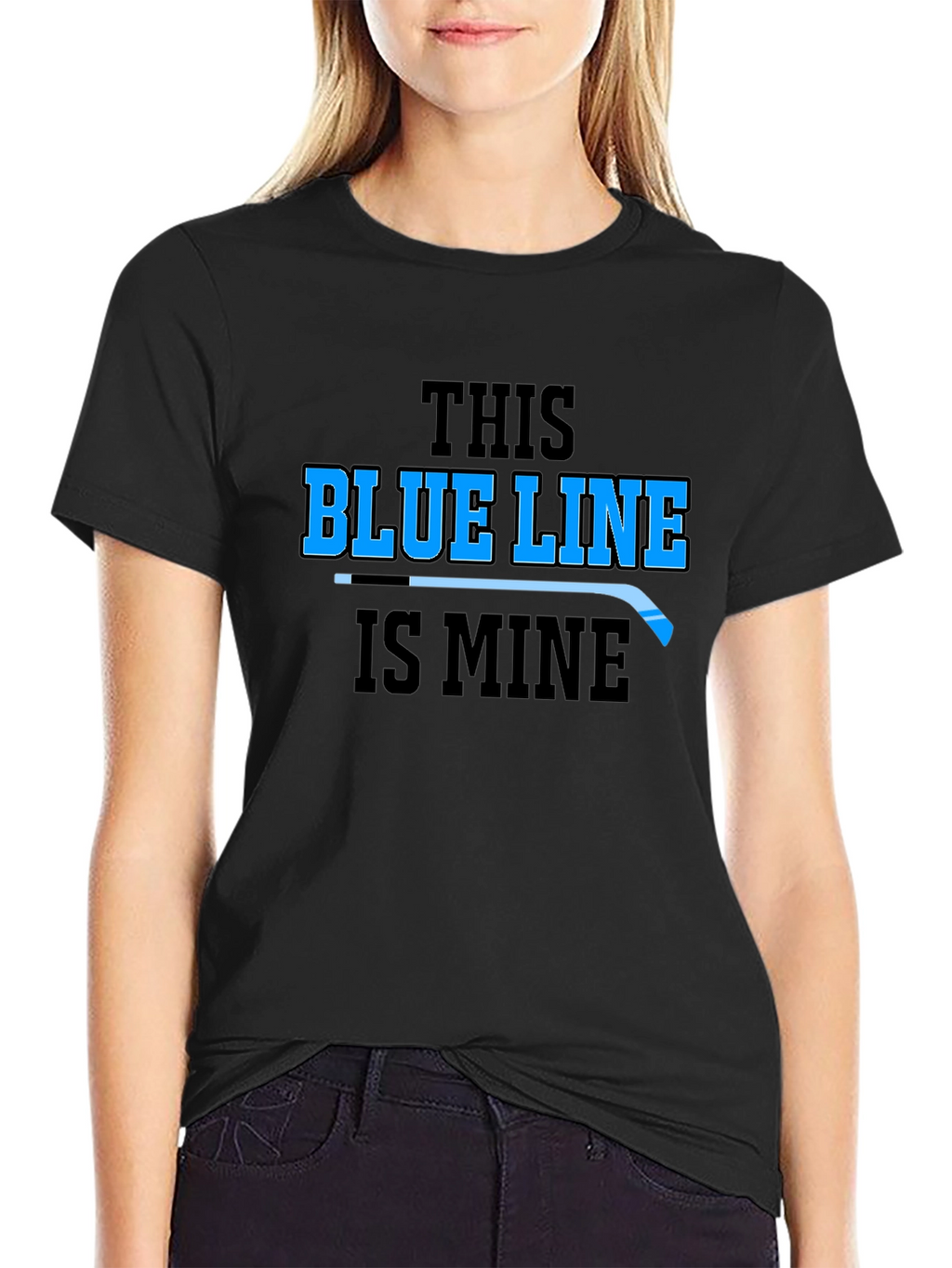 Blue Line Hockey Graphic T-Shirt