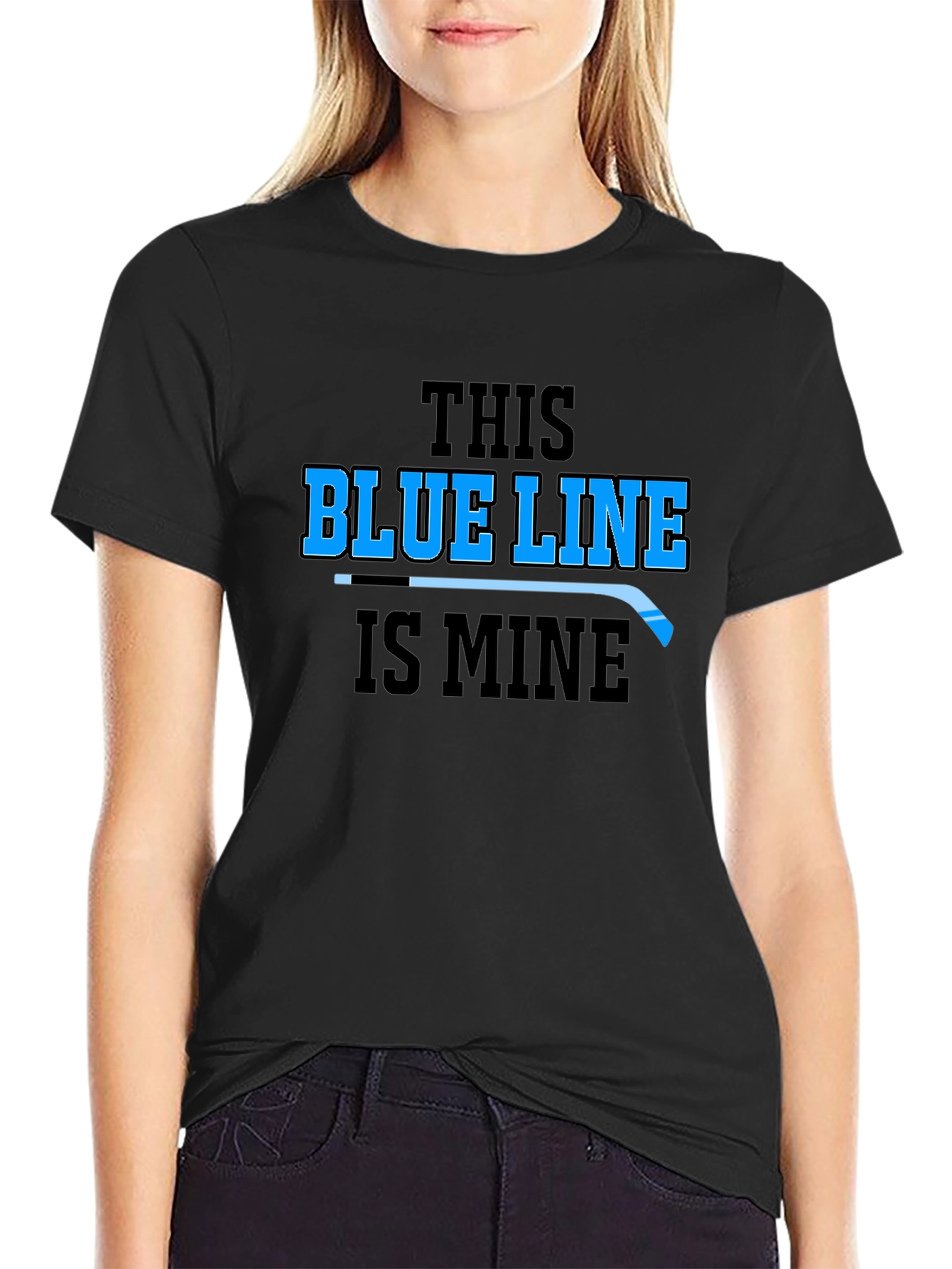 Blue Line Hockey Graphic T-Shirt