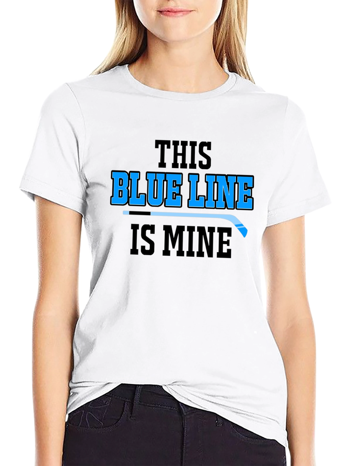 Blue Line Hockey Graphic T-Shirt