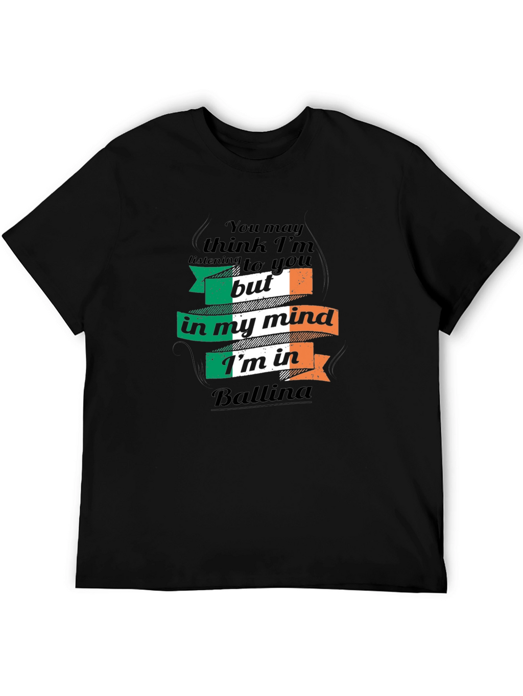 Irish Flag Ballina T-Shirt - Funny Novelty Design