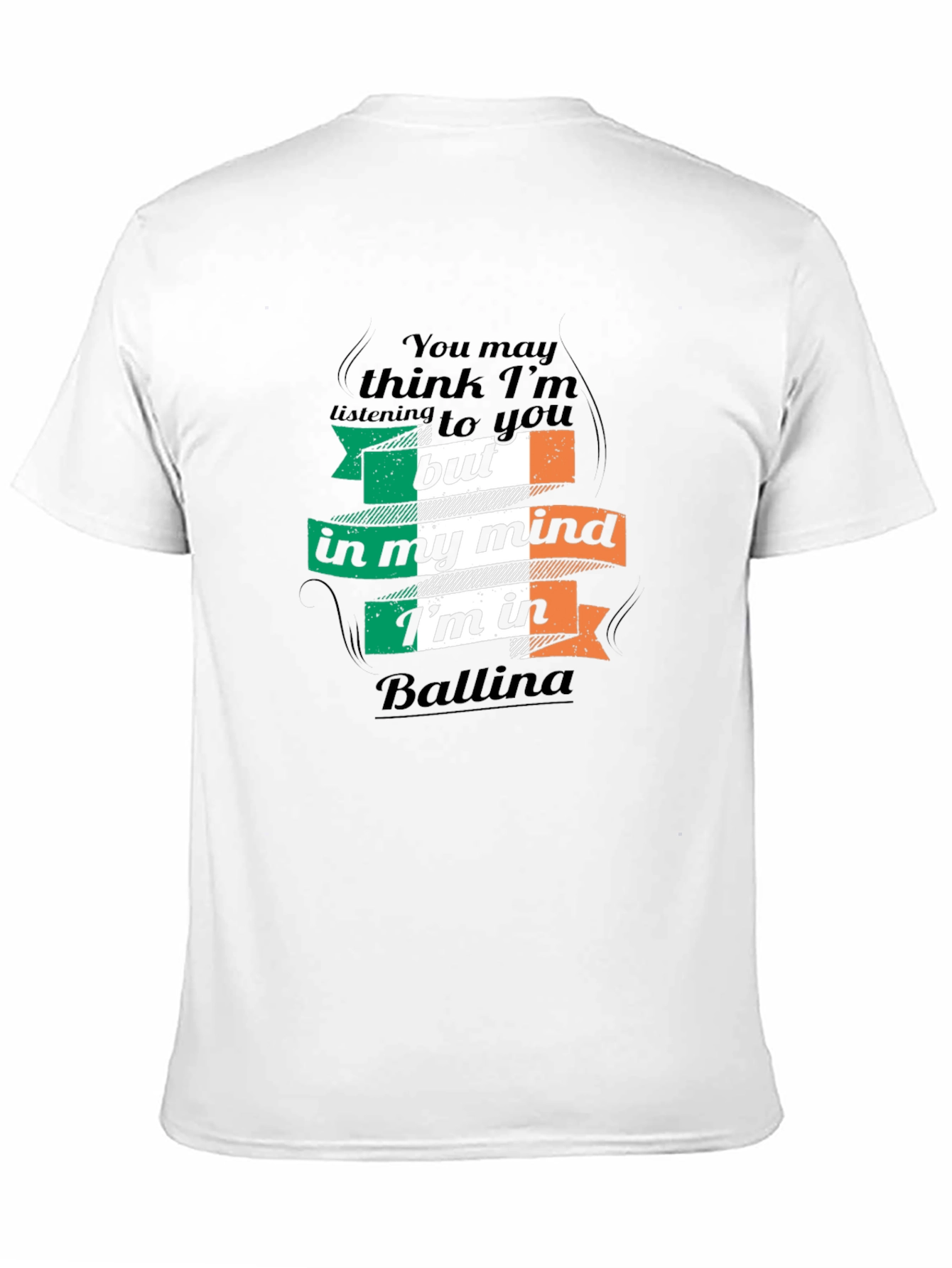 Irish Flag Ballina T-Shirt - Funny Novelty Design