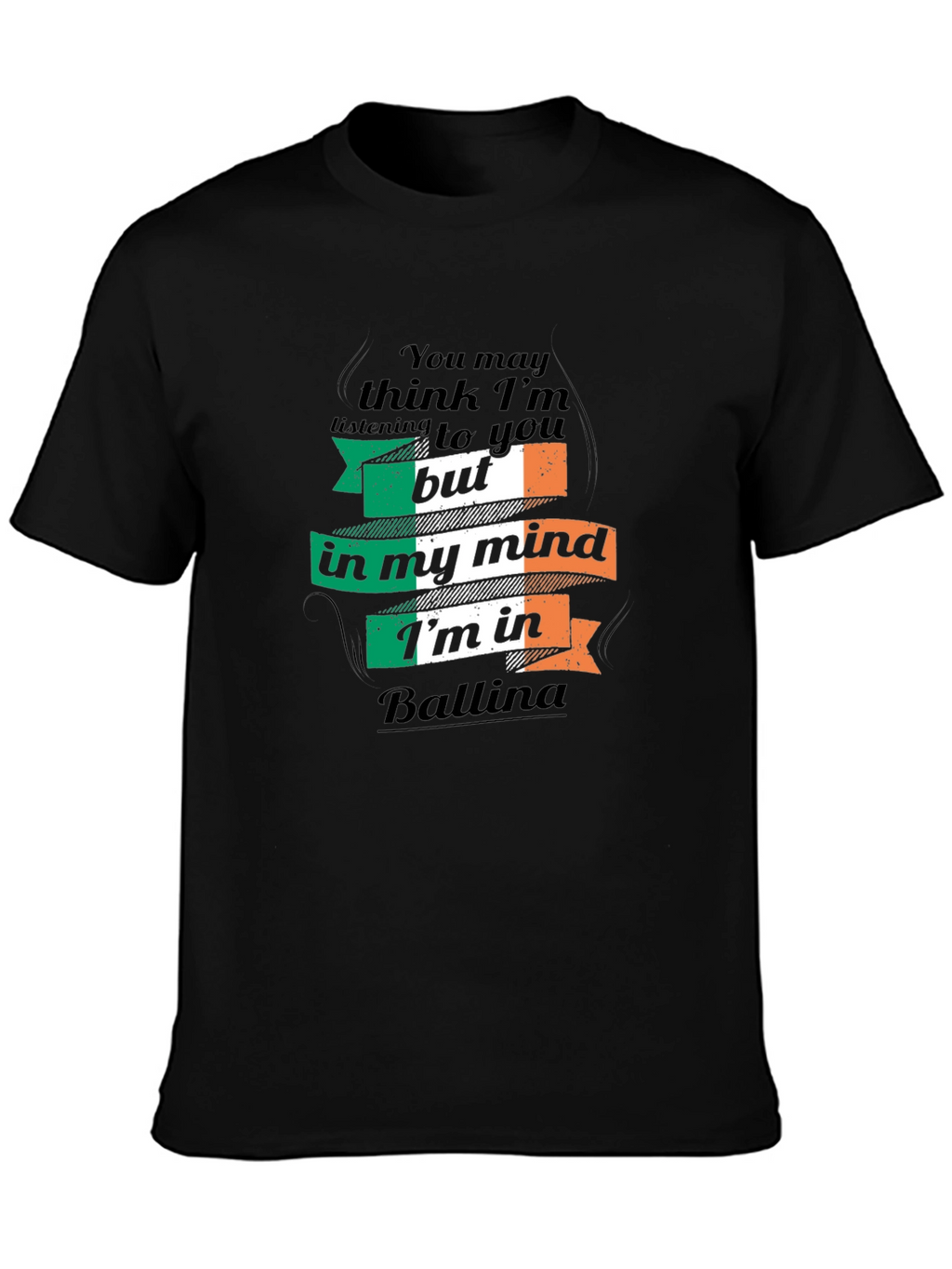 Irish Flag Ballina T-Shirt - Funny Novelty Design