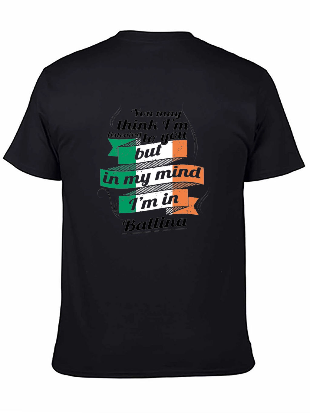 Irish Flag Ballina T-Shirt - Funny Novelty Design