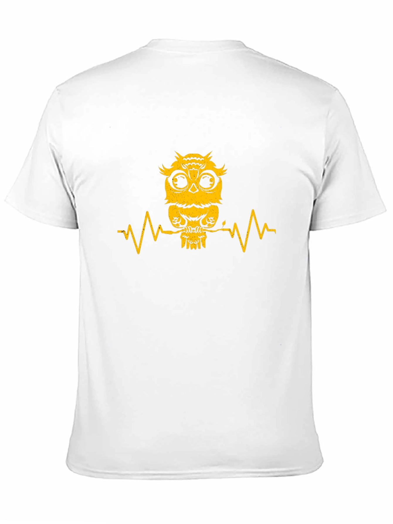 Owl Heartbeat Graphic Tee - Mens Black T-Shirt