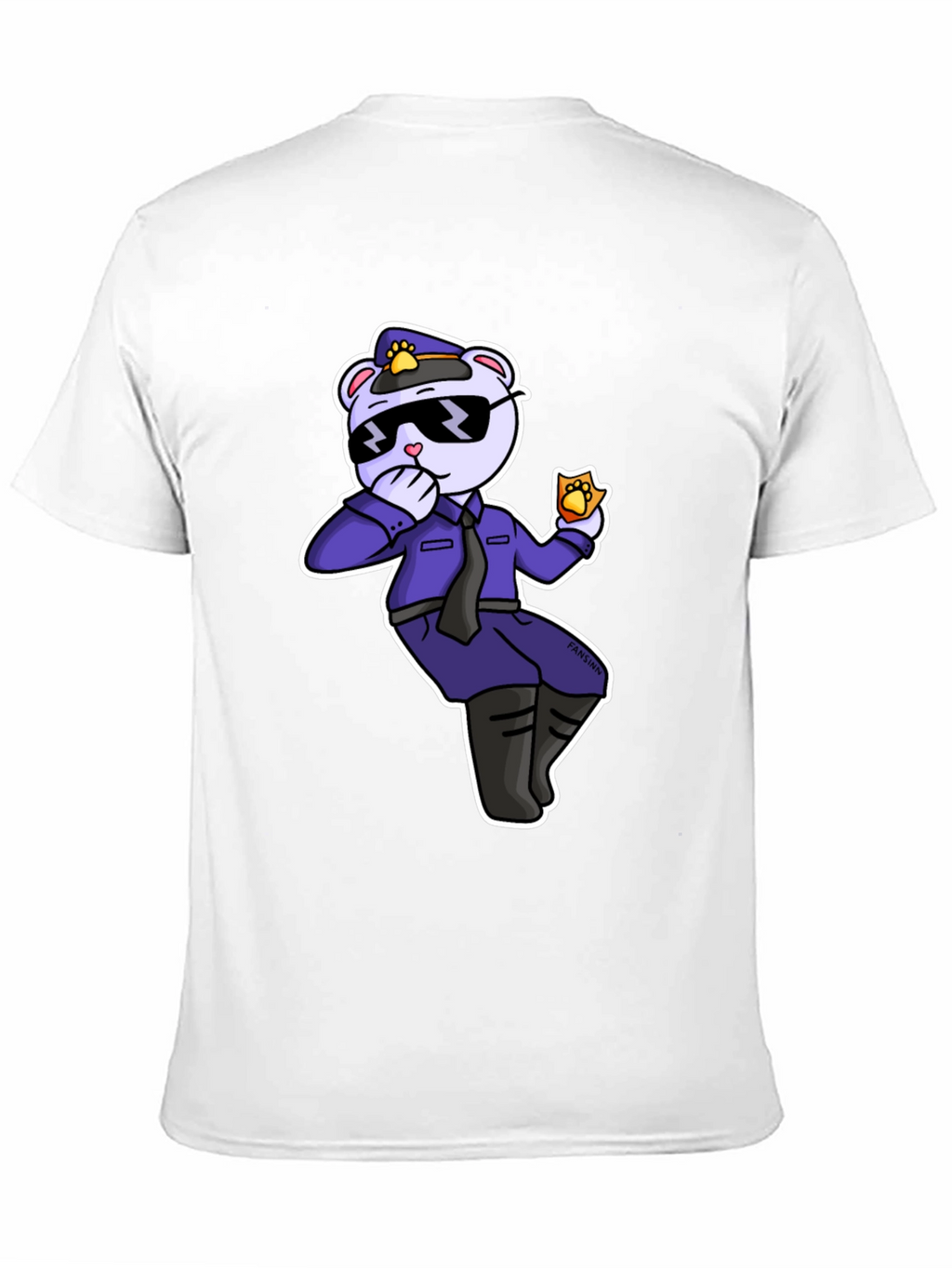 Cool Cartoon Bear Police T-Shirt