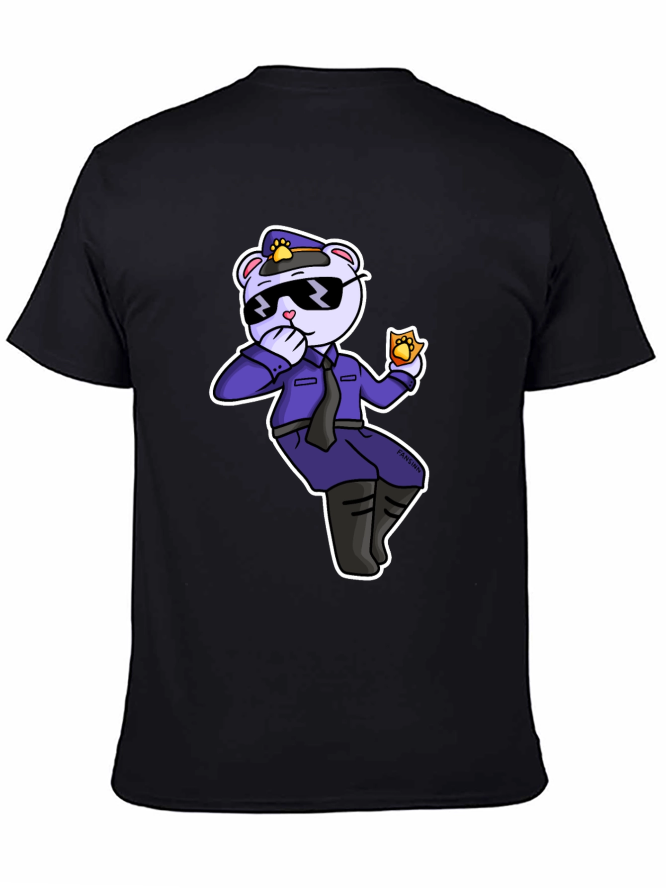 Cool Cartoon Bear Police T-Shirt