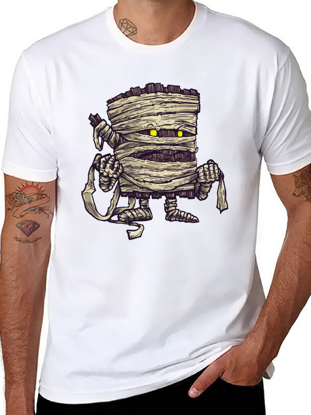 Mummy Graphic Print Black T-Shirt