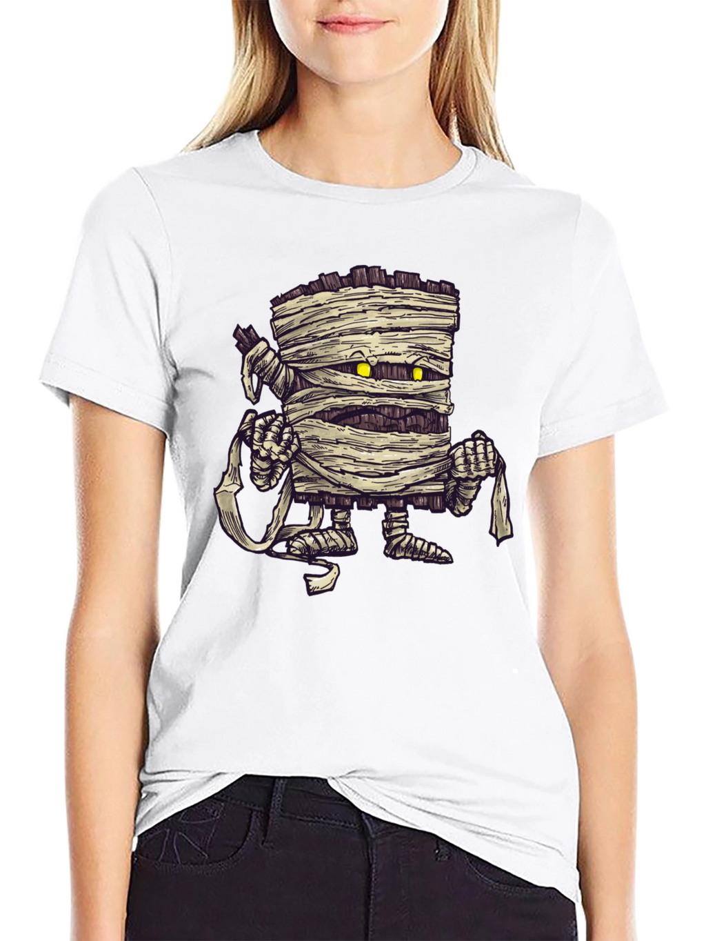 Mummy Graphic Print Black T-Shirt