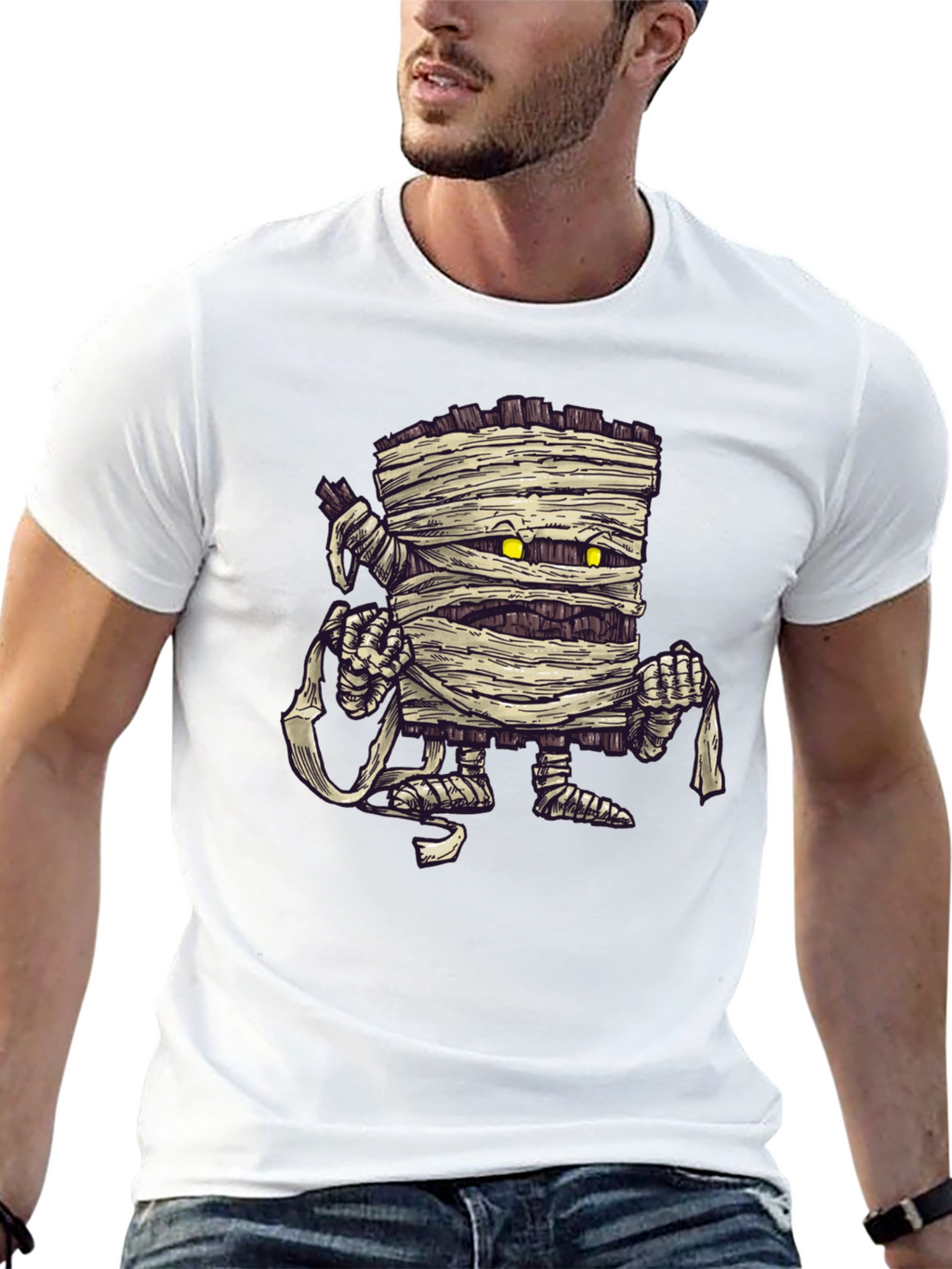 Mummy Graphic Print Black T-Shirt
