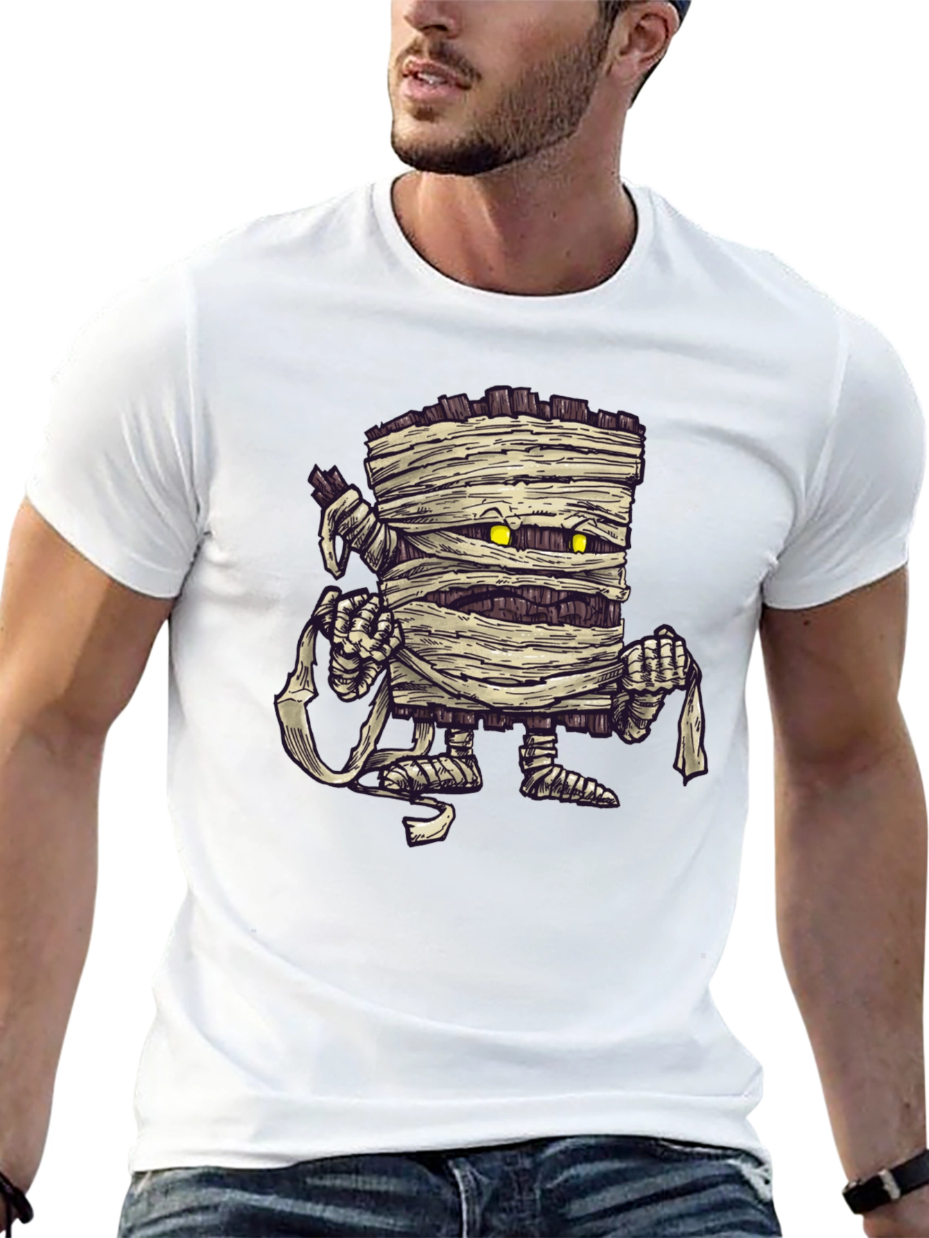 Mummy Graphic Print Black T-Shirt