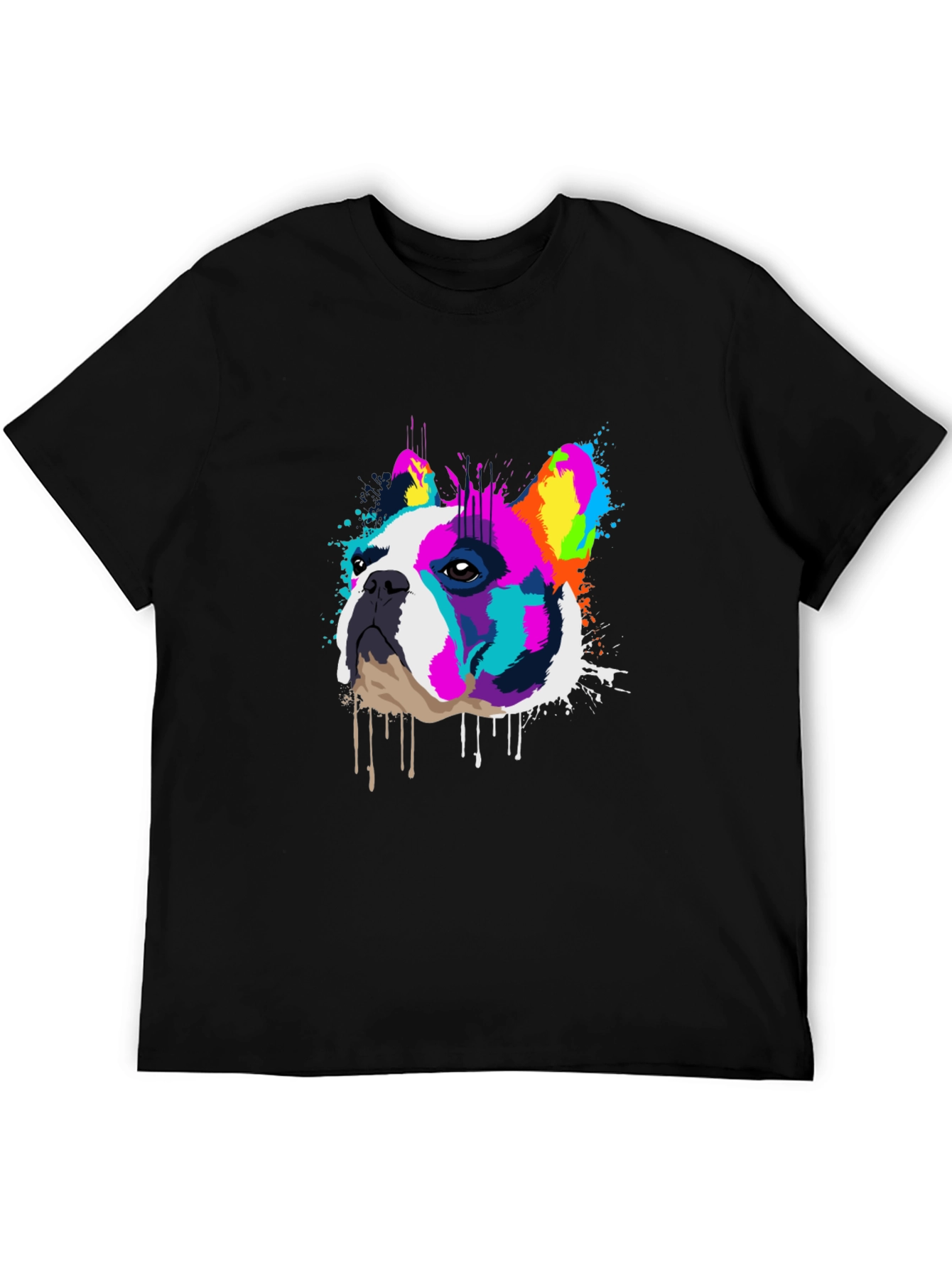 Colorful French Bulldog Graphic T-Shirt