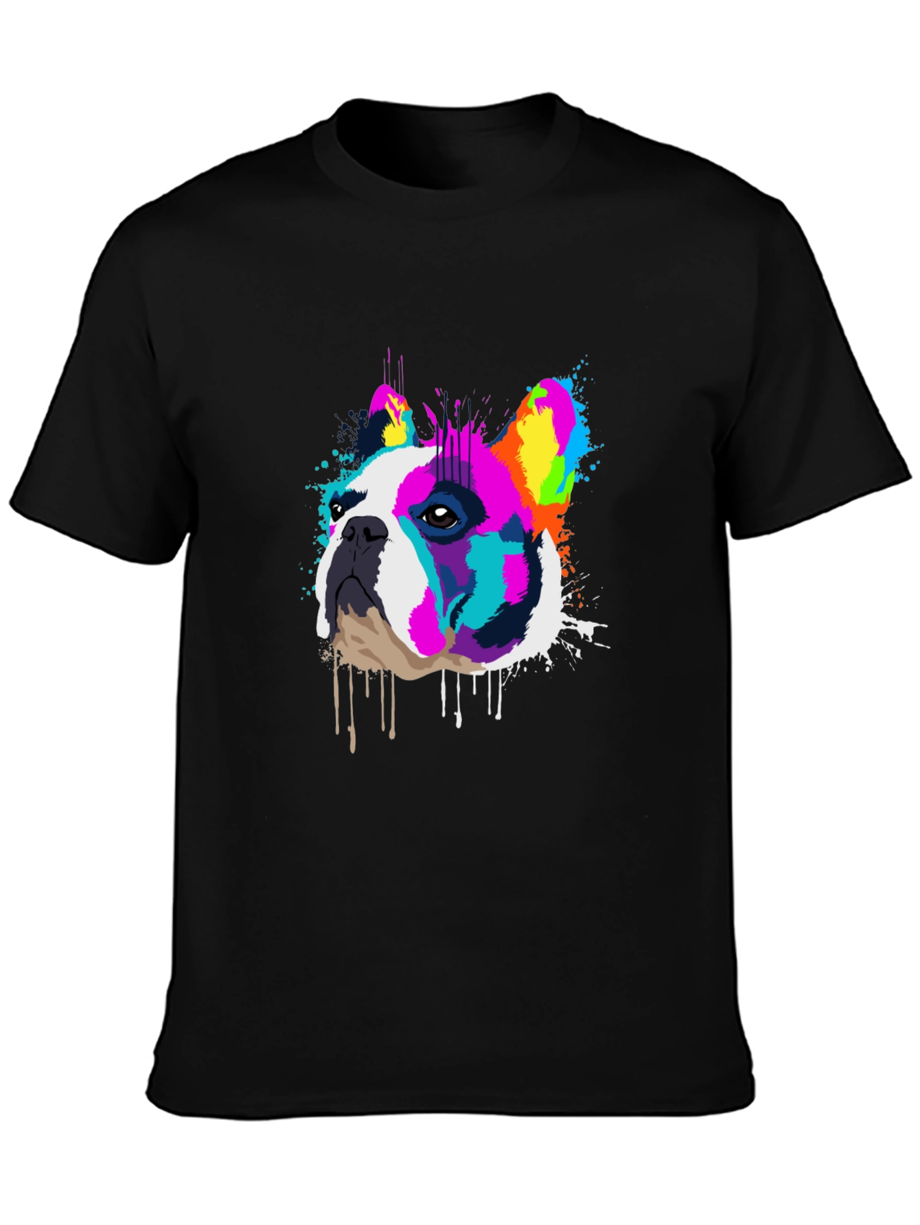Colorful French Bulldog Graphic T-Shirt
