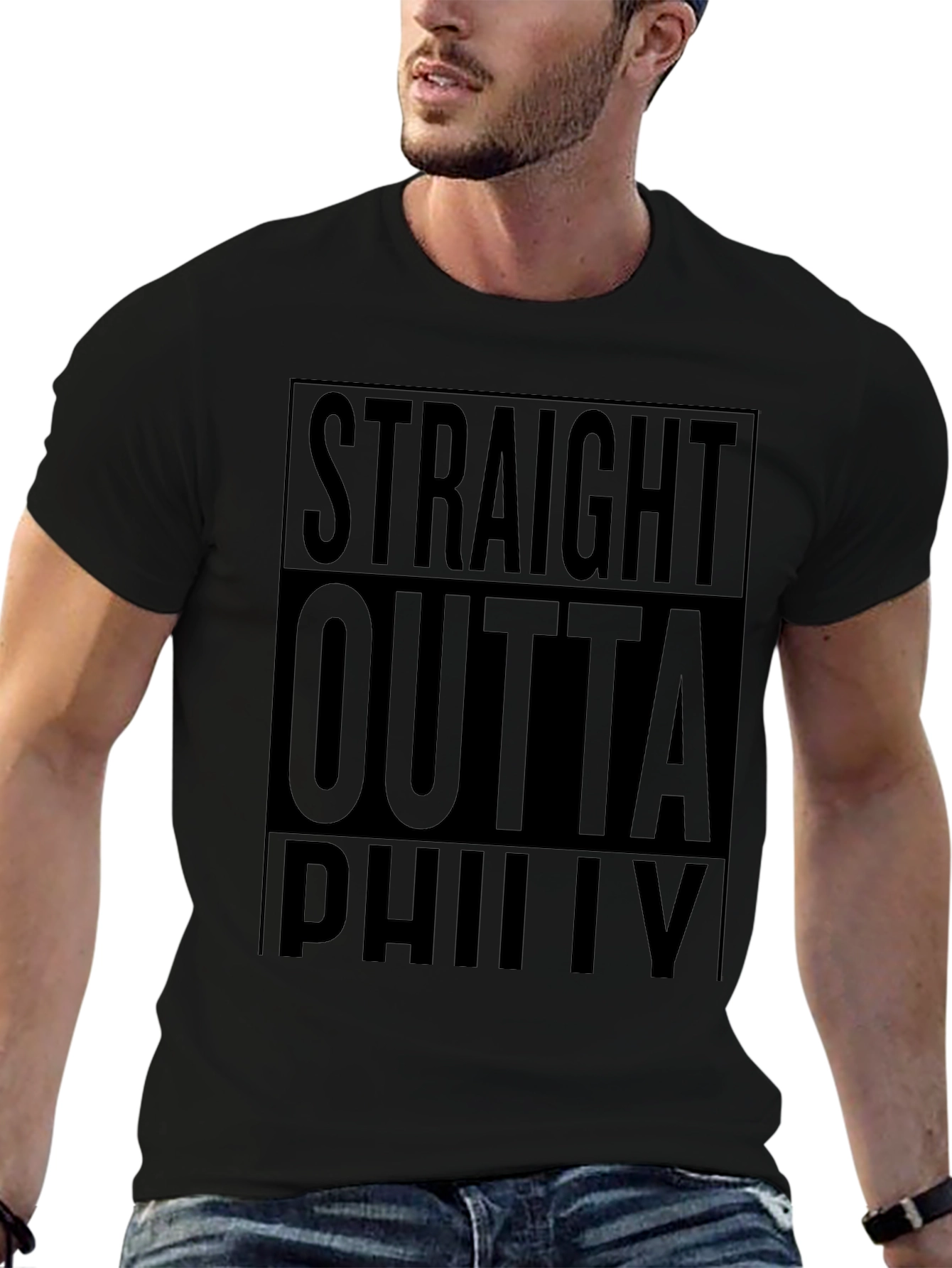 Straight Outta Philly Black T-Shirt